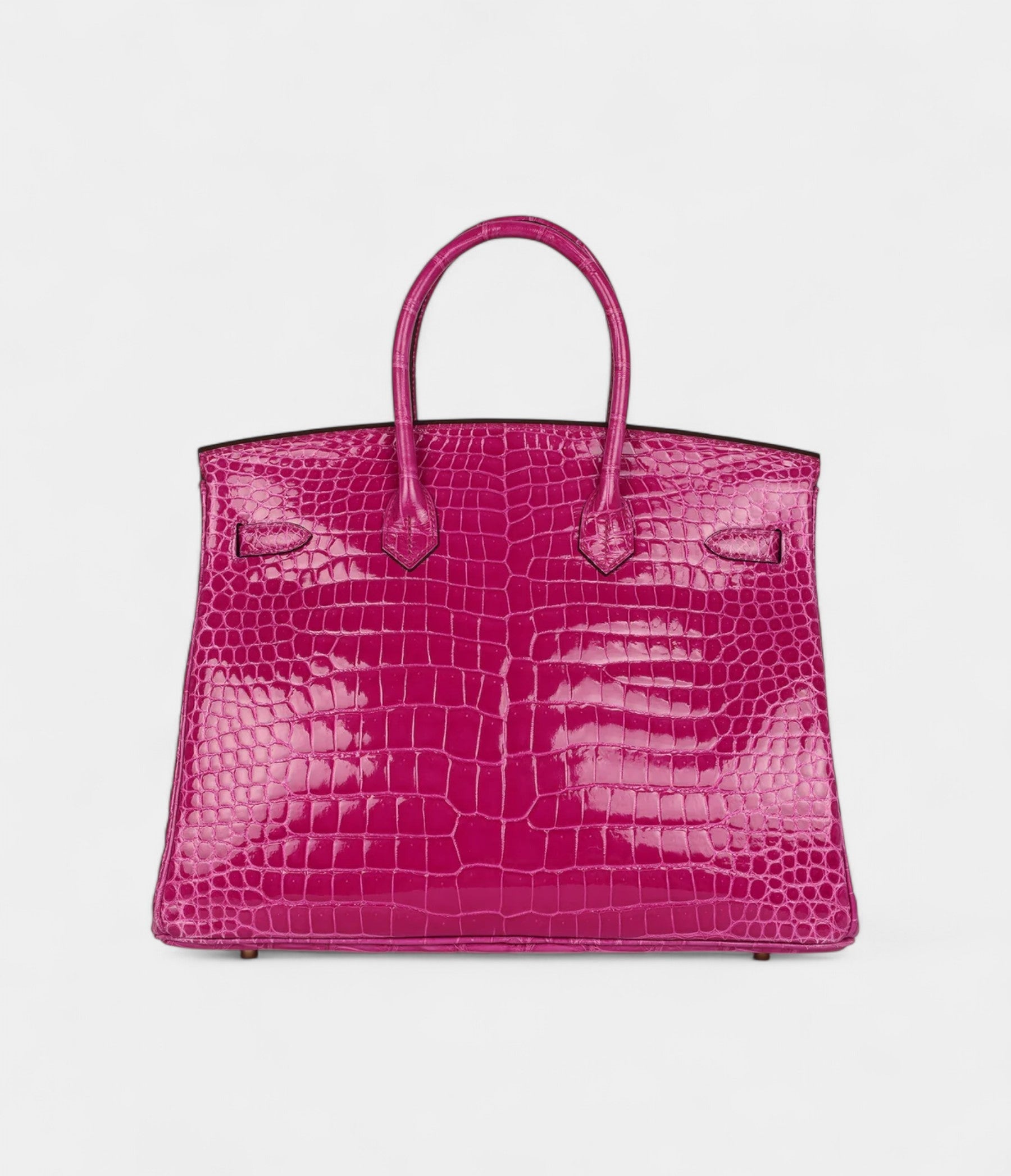 Hermès Birkin 35 Rose Scheherazade Shiny Porosus Crocodile Gold Hardware