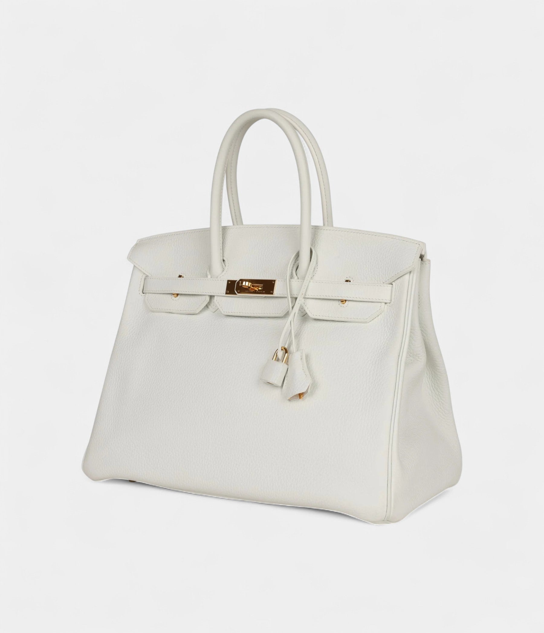 Hermès Birkin 35 White Clemence Gold Hardware