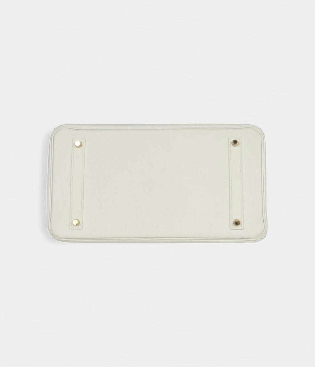 Hermès Birkin 35 White Clemence Gold Hardware