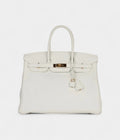 Hermès Birkin 35 White Clemence Gold Hardware