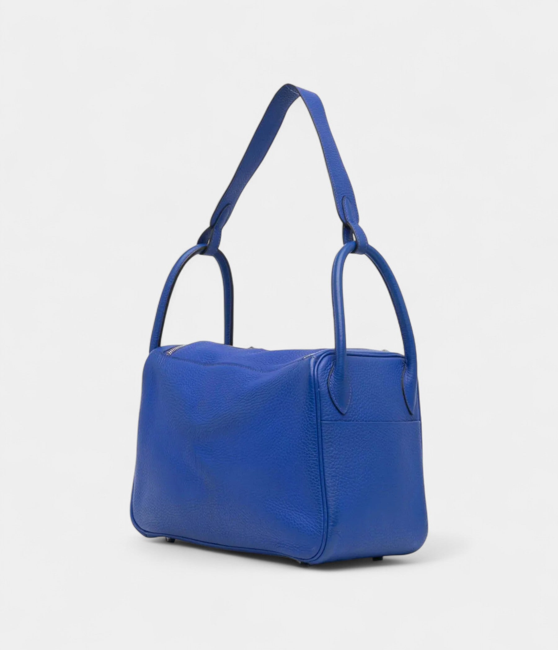 Hermès 2011 Togo Lindy 30 Satchel Rolled Handles and Flat Strap Bag