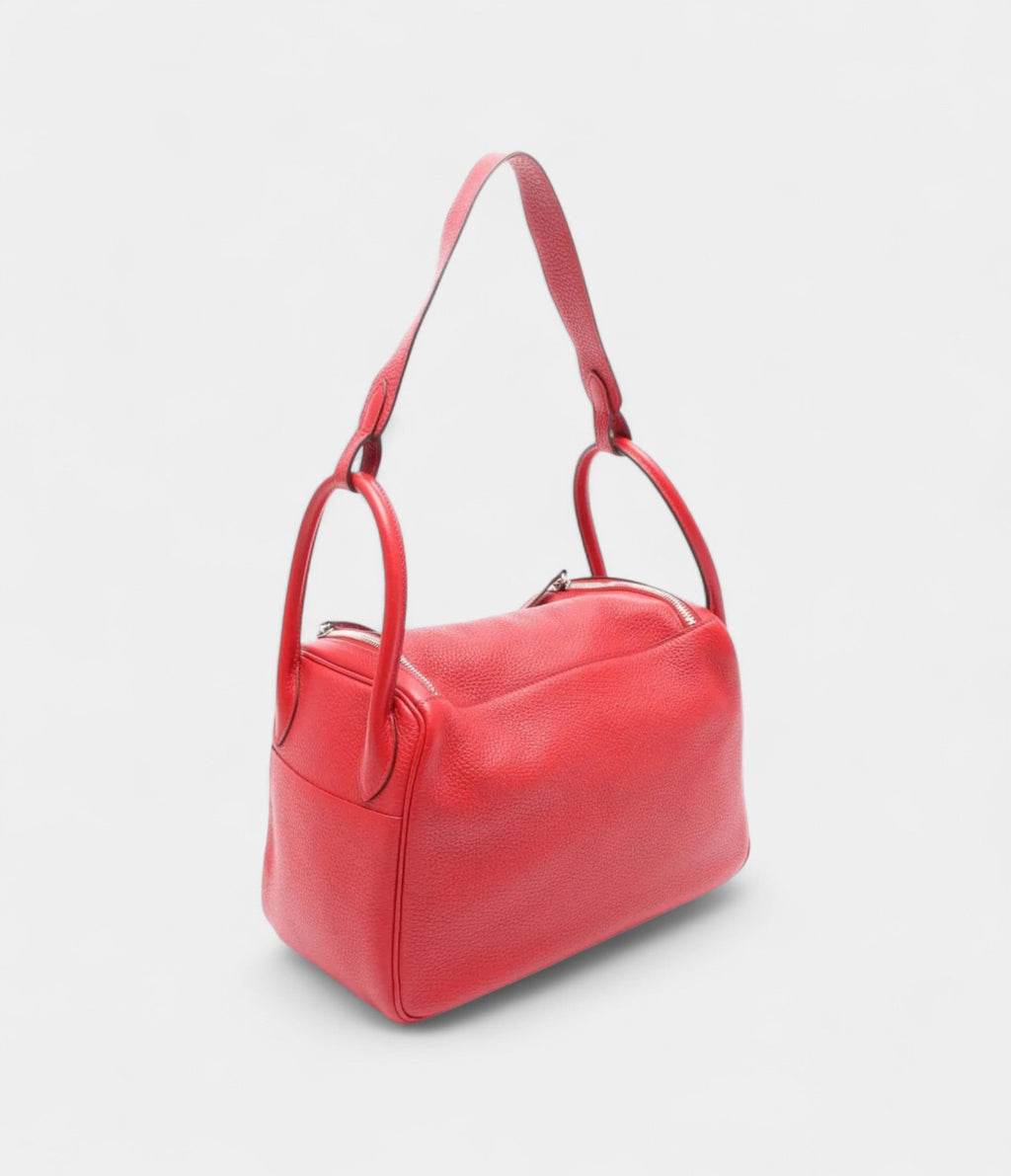 Hermès 2017 Lindy 30 Bright Red Shoulder Bag