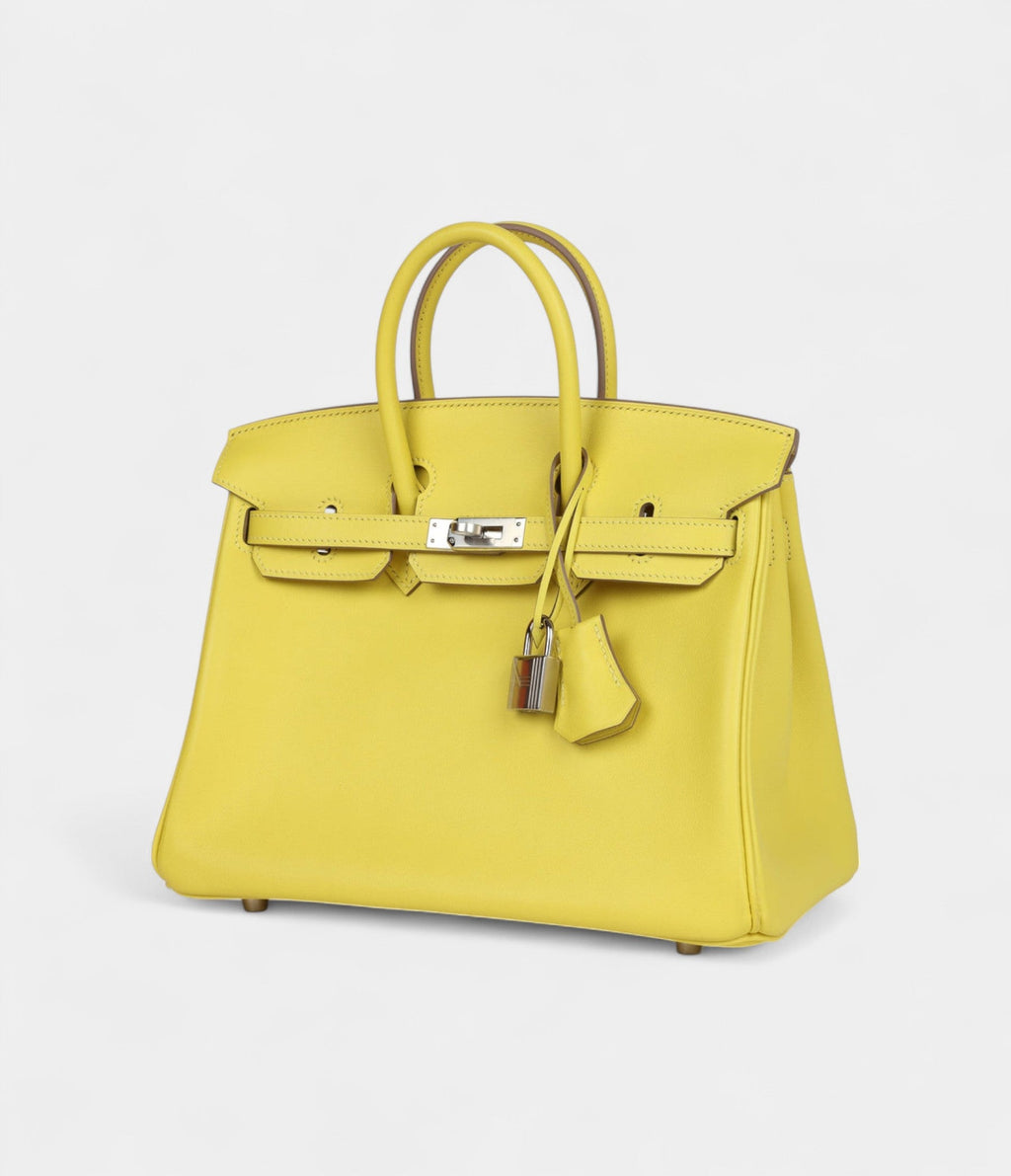 Hermès Birkin 25 Lime Swift Palladium Hardware