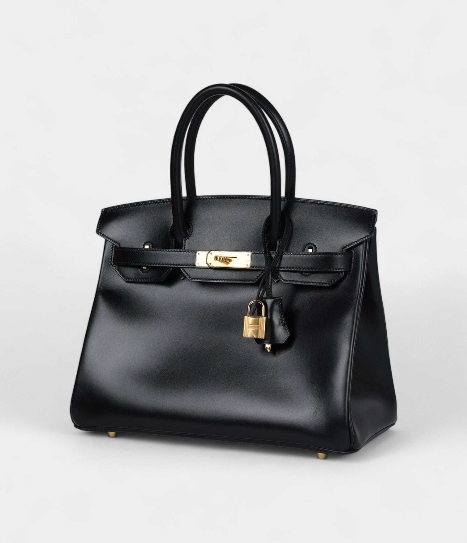Hermès Birkin 30 Black Box Gold Hardware
