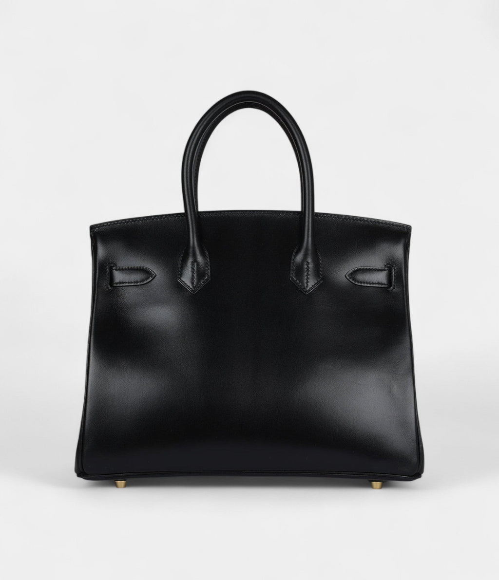 Hermès Birkin 30 Black Box Gold Hardware
