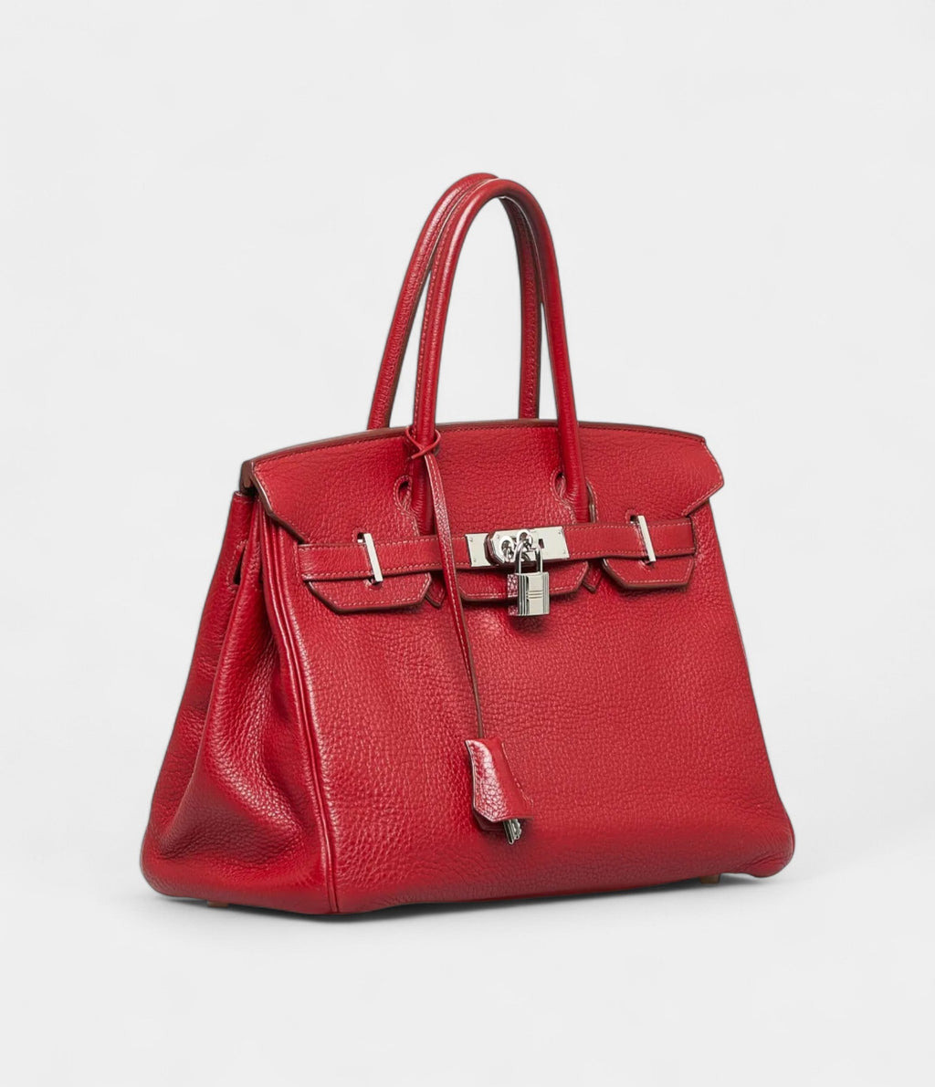 Hermès Birkin 30 Bright Red Handbag