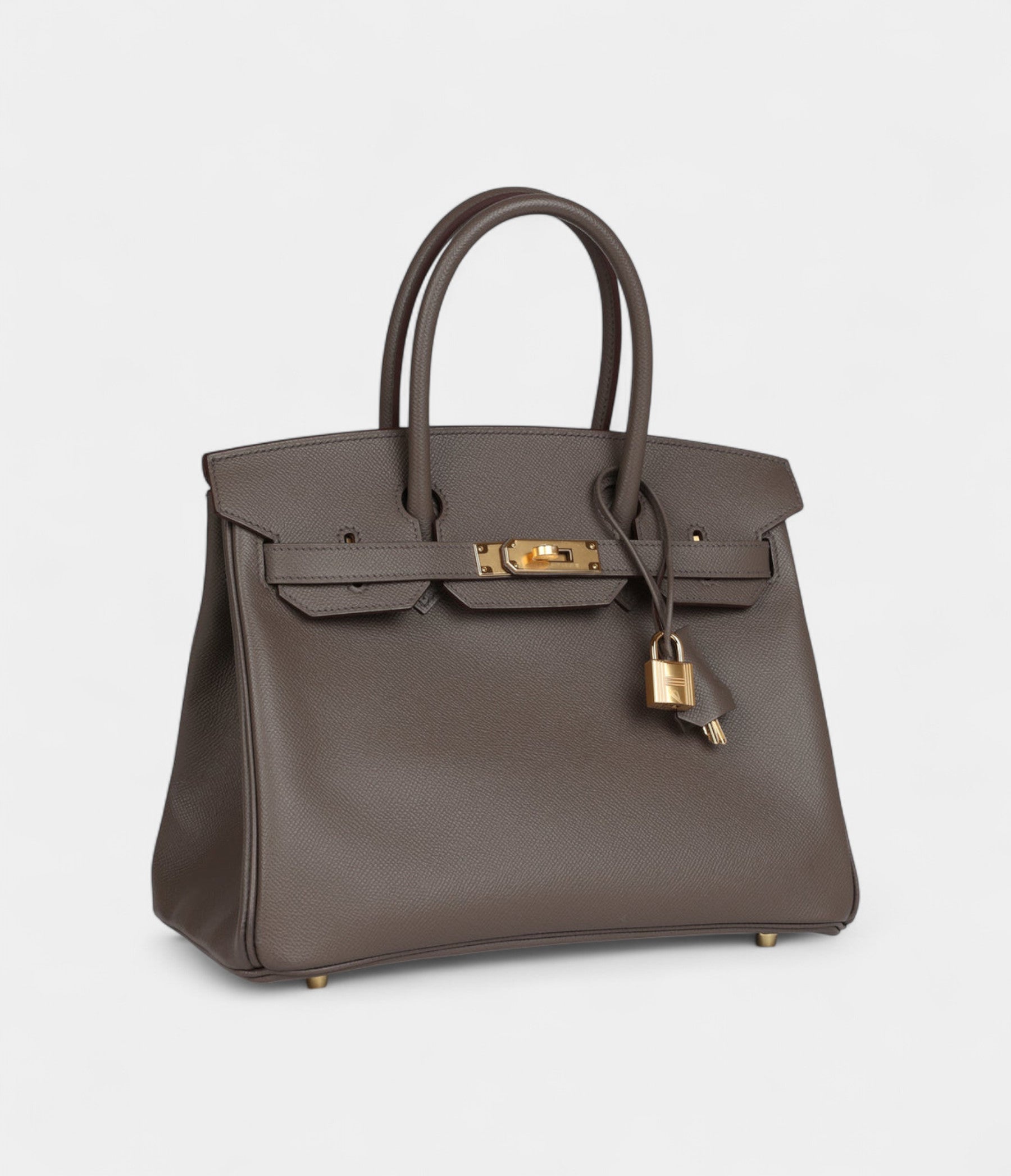 Hermès Birkin 30 Etain Epsom Gold Hardware