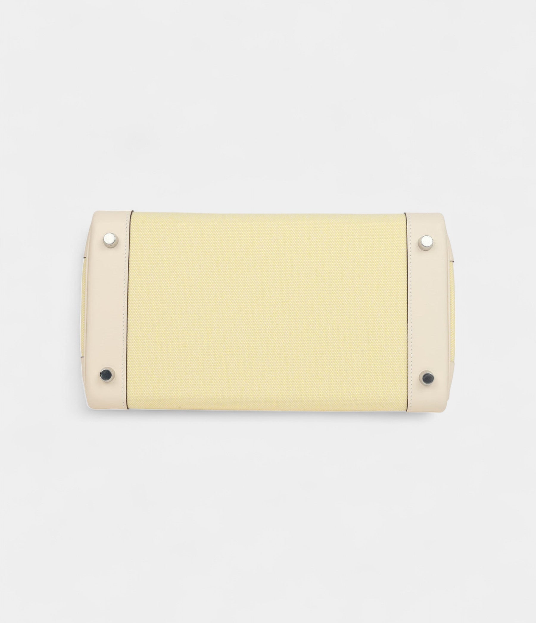 Hermès Birkin 30 Nata Swift and Jaune Poussin Toile Palladium Hardware
