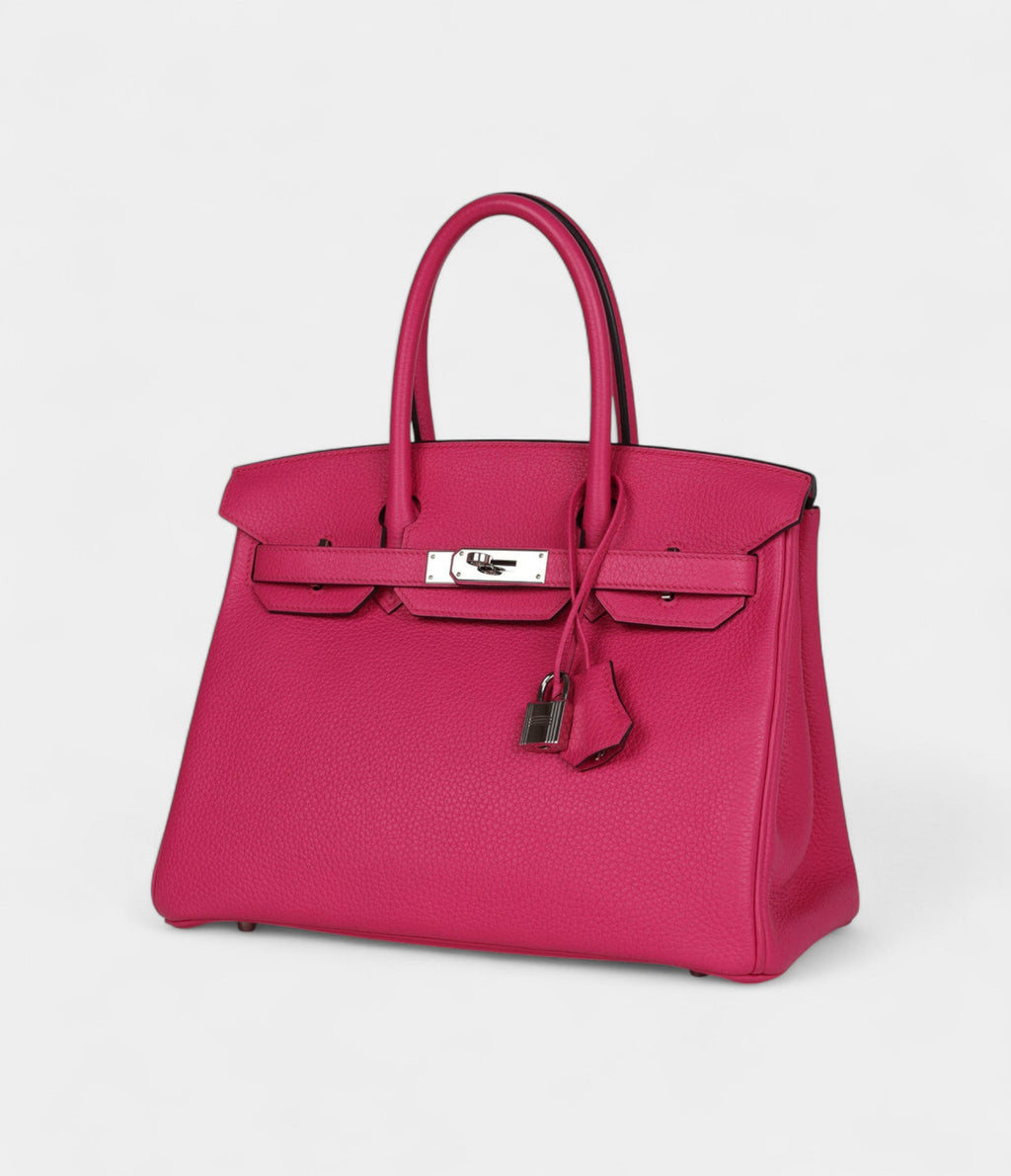 Hermès Birkin 30 Rose Shocking Clemence Palladium Hardware