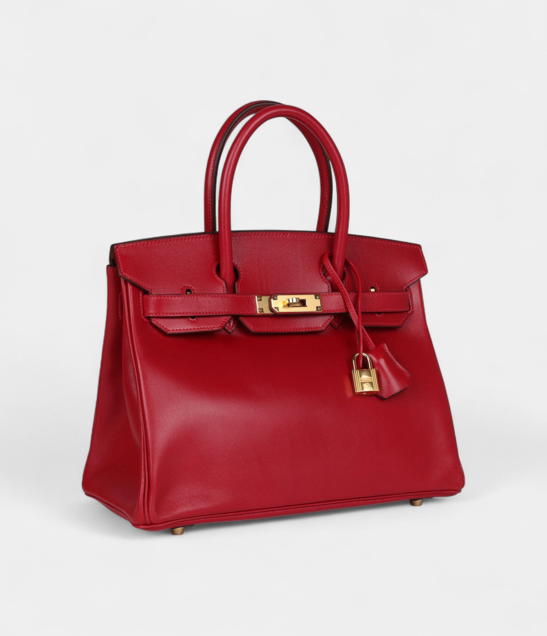 Hermès Birkin 30 Rouge Vif Tadelakt Gold Hardware