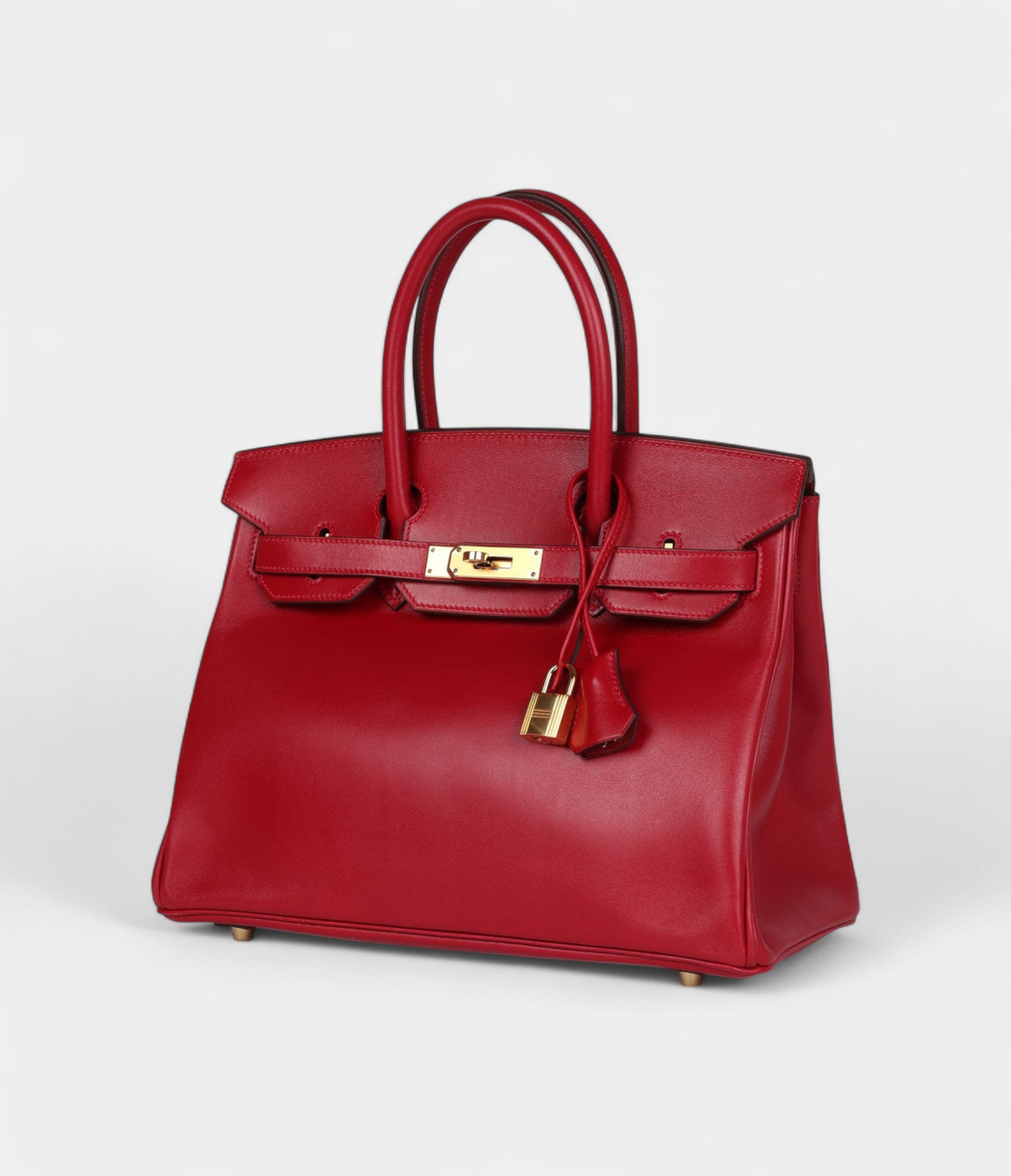 Hermès Birkin 30 Rouge Vif Tadelakt Gold Hardware