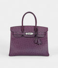 Hermès Birkin 30 Violet Ostrich Palladium Hardware