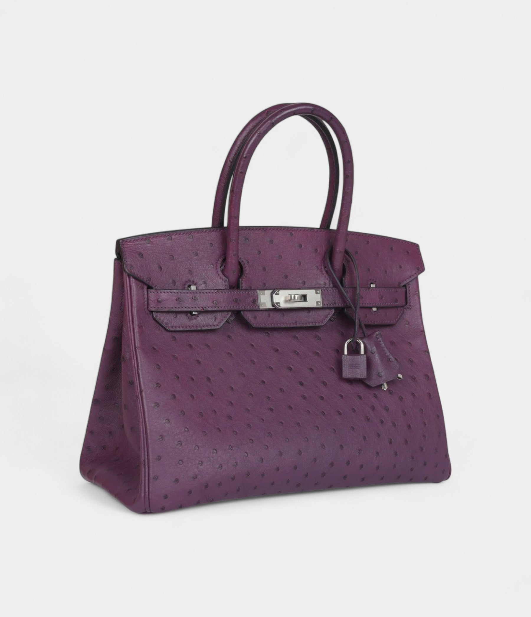 Hermès Birkin 30 Violet Ostrich Palladium Hardware