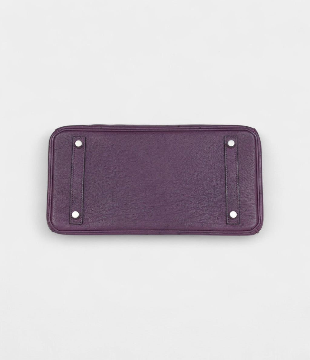 Hermès Birkin 30 Violet Ostrich Palladium Hardware