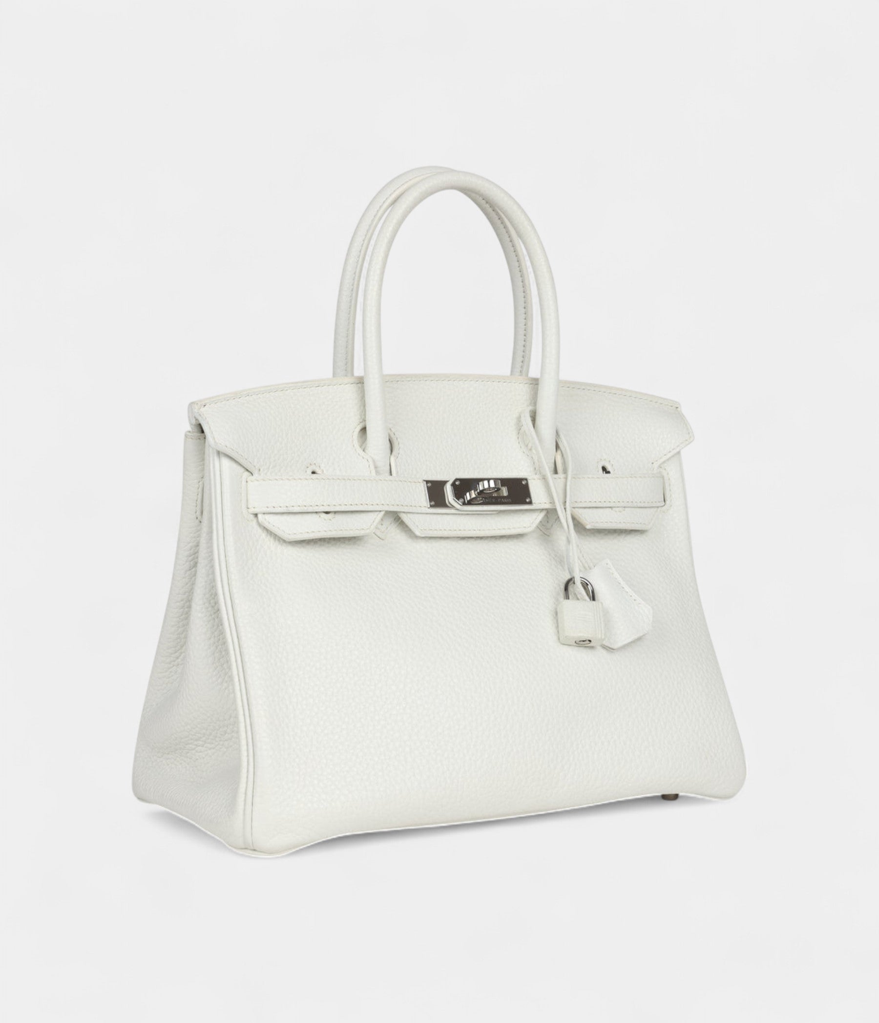 Hermès Birkin 30 White Clemence Palladium Hardware