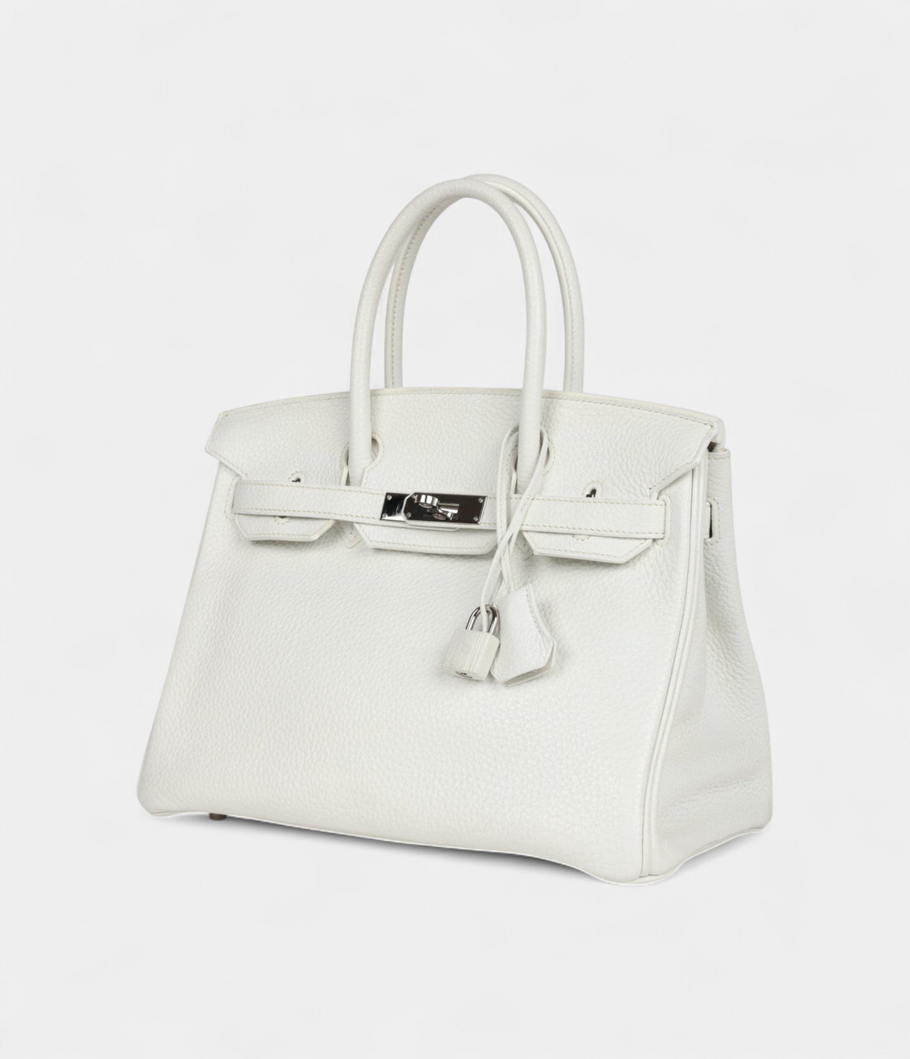 Hermès Birkin 30 White Clemence Palladium Hardware