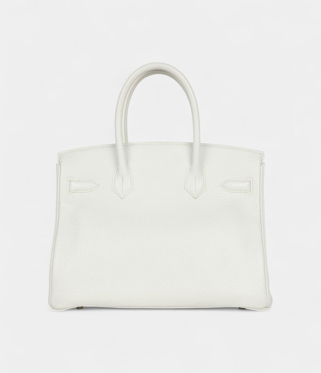 Hermès Birkin 30 White Clemence Palladium Hardware