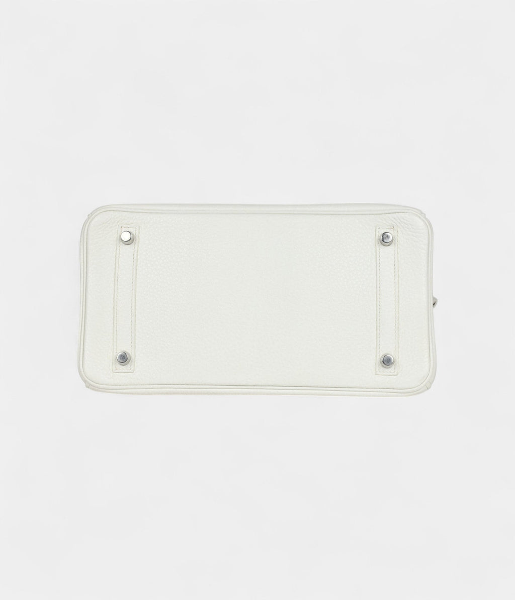 Hermès Birkin 30 White Clemence Palladium Hardware