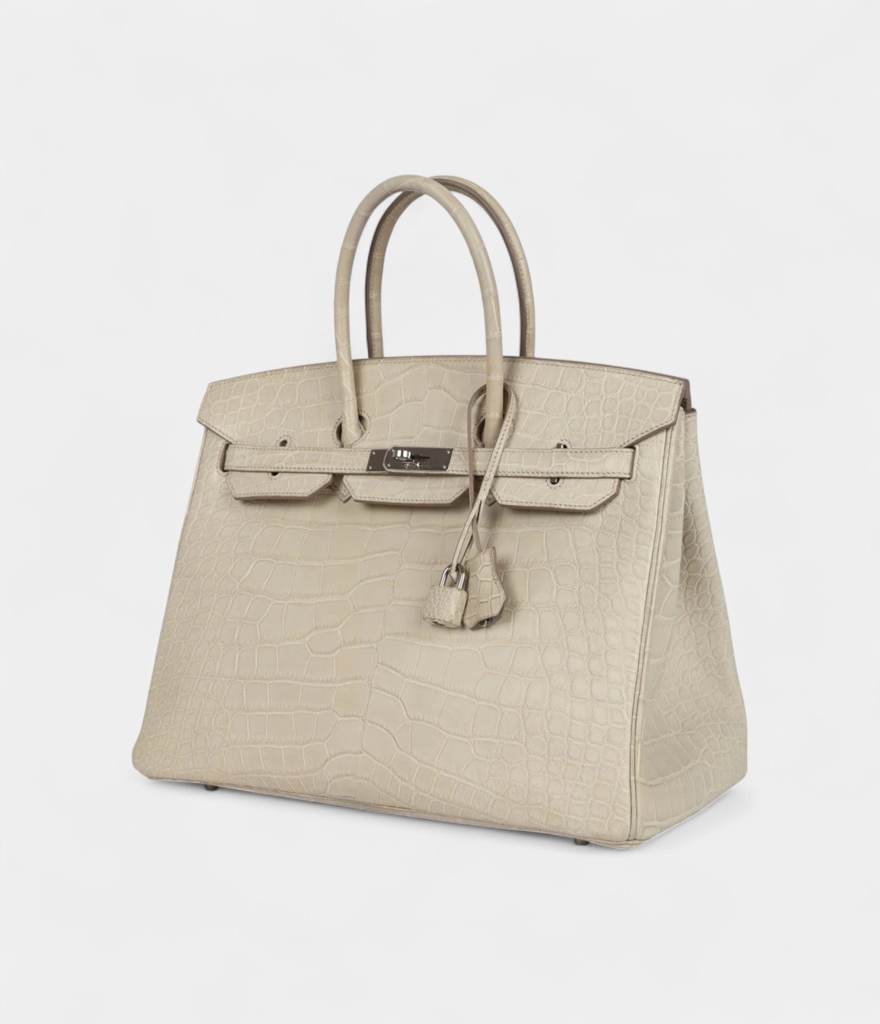 Hermès Birkin 35 Beton Matte Alligator Palladium Hardware