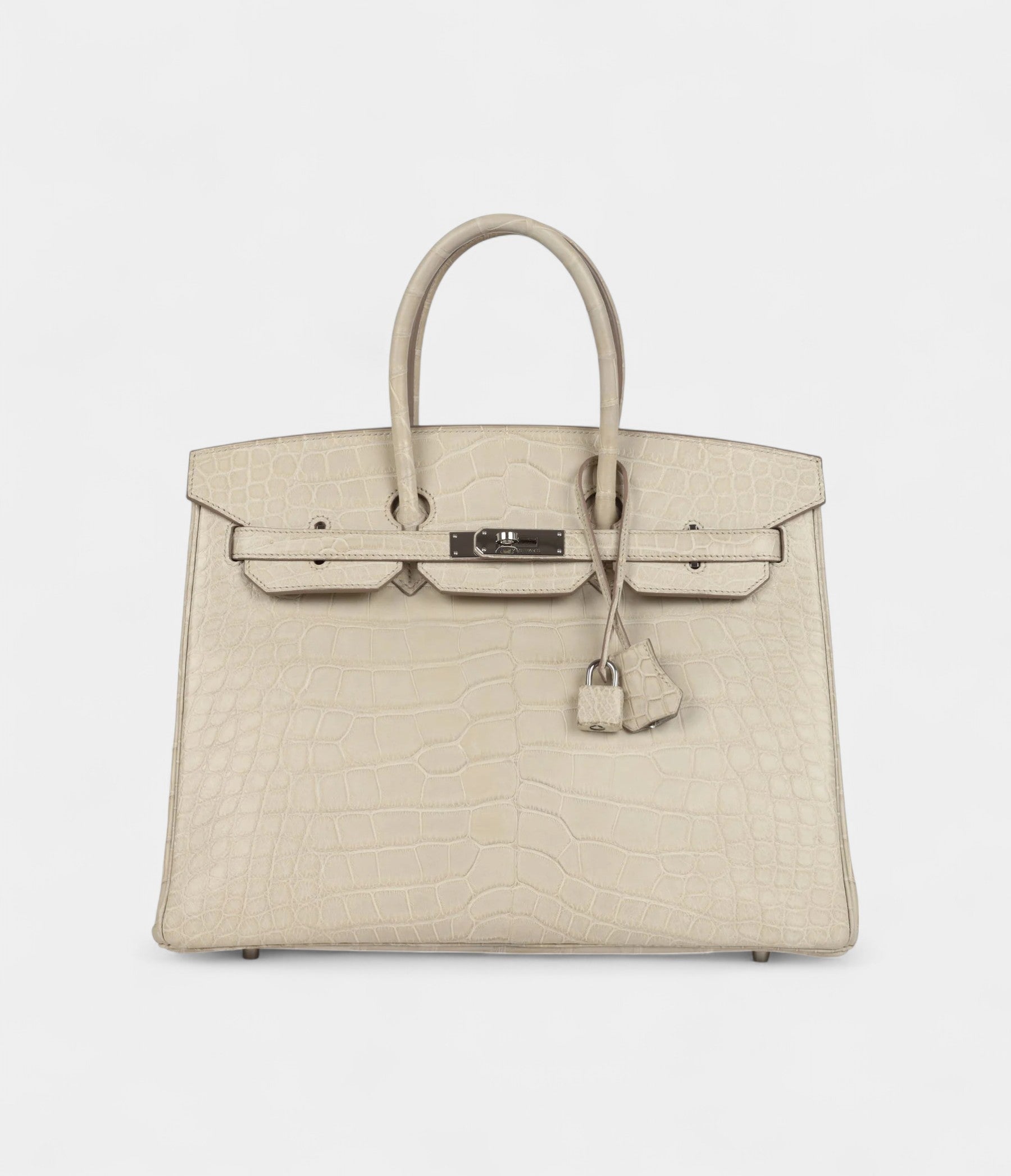 Hermès Birkin 35 Beton Matte Alligator Palladium Hardware