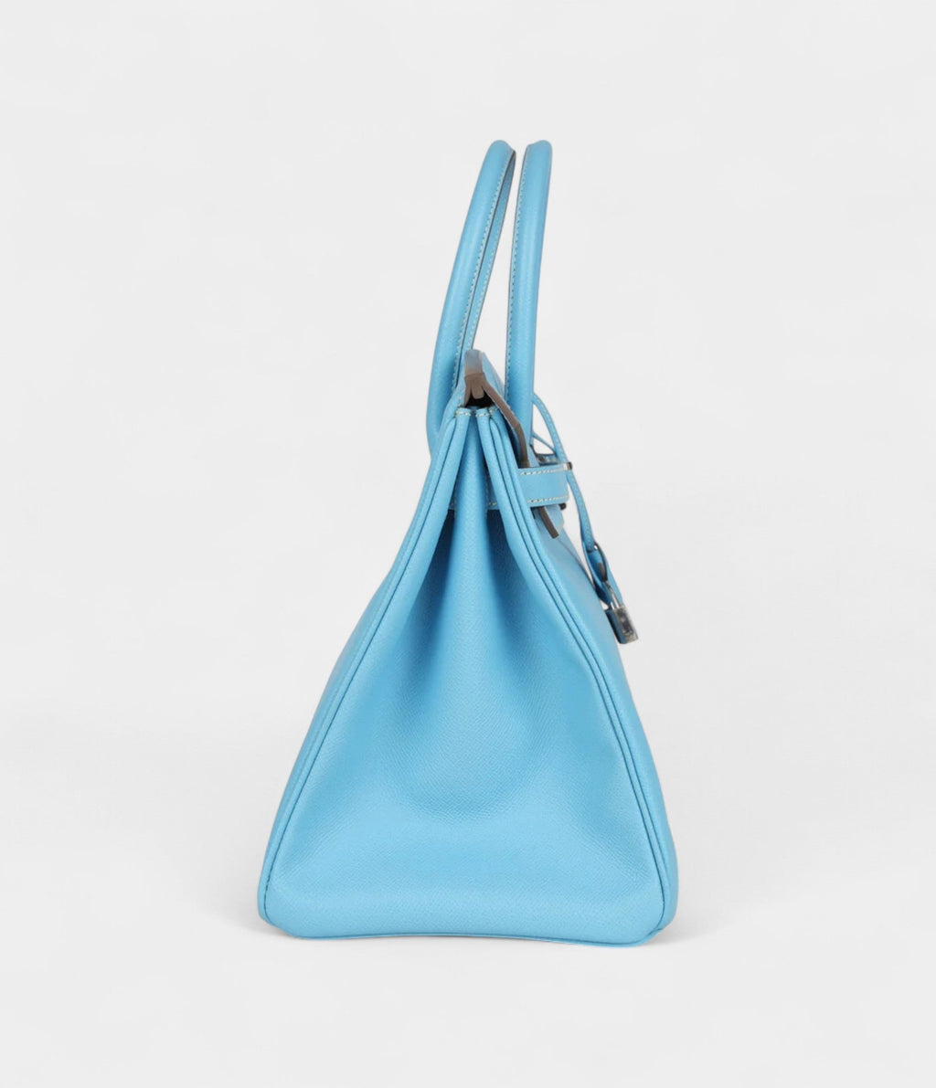 Hermès Birkin 35 Bleu Celeste Candy Epsom Palladium Hardware