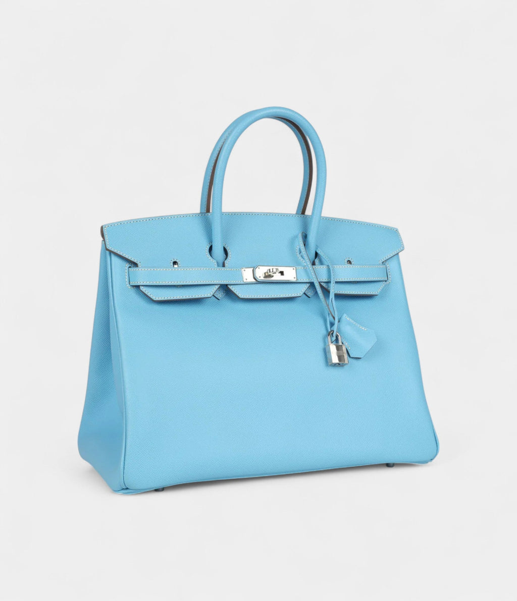 Hermès Birkin 35 Bleu Celeste Candy Epsom Palladium Hardware