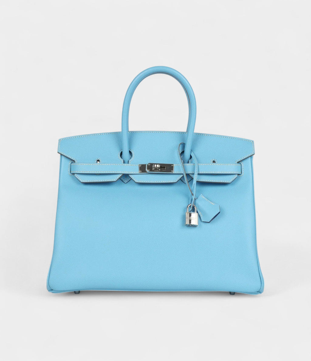 Hermès Birkin 35 Bleu Celeste Candy Epsom Palladium Hardware