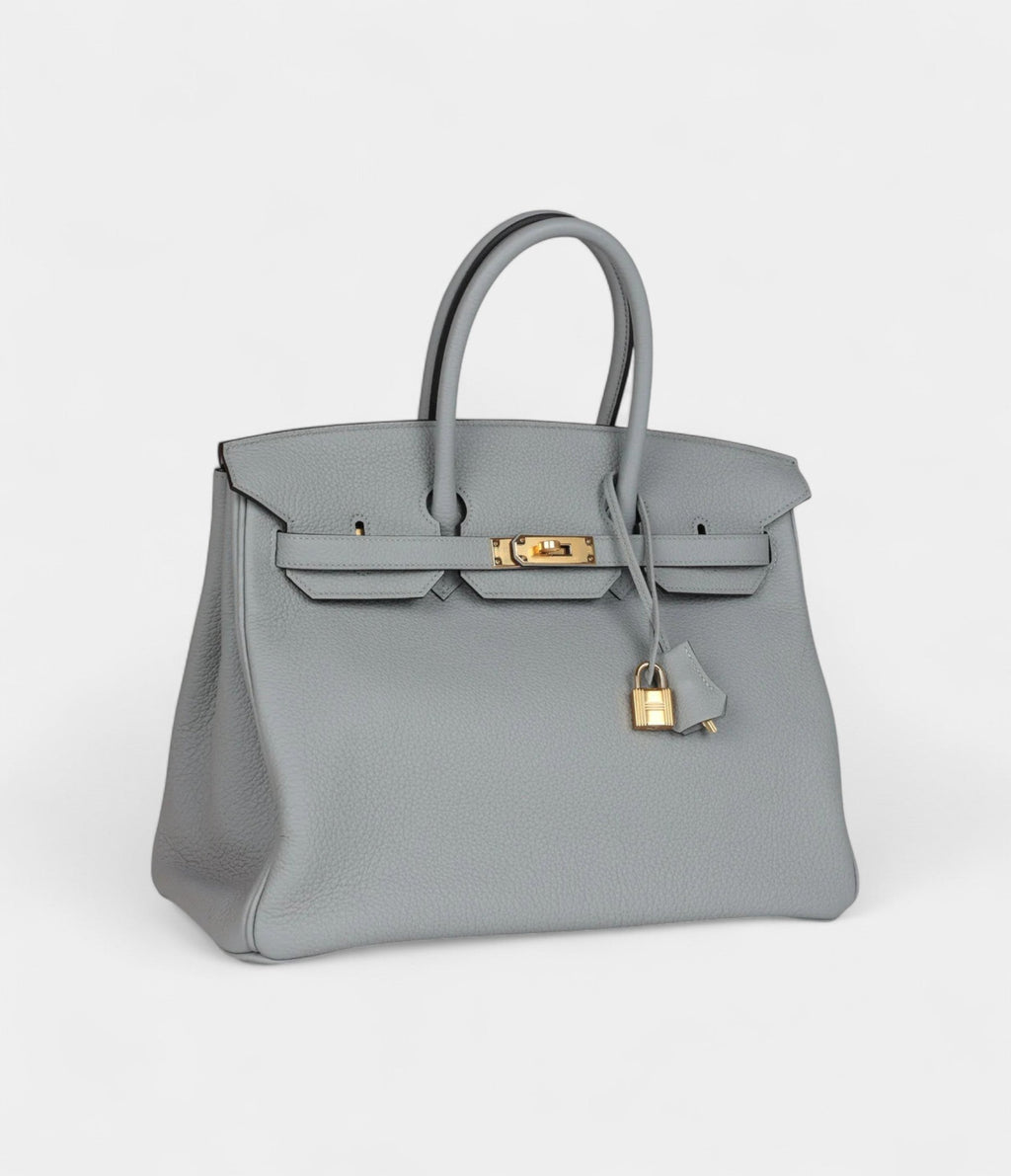 Hermès Birkin 35 Bleu Glacier Togo Gold Hardware