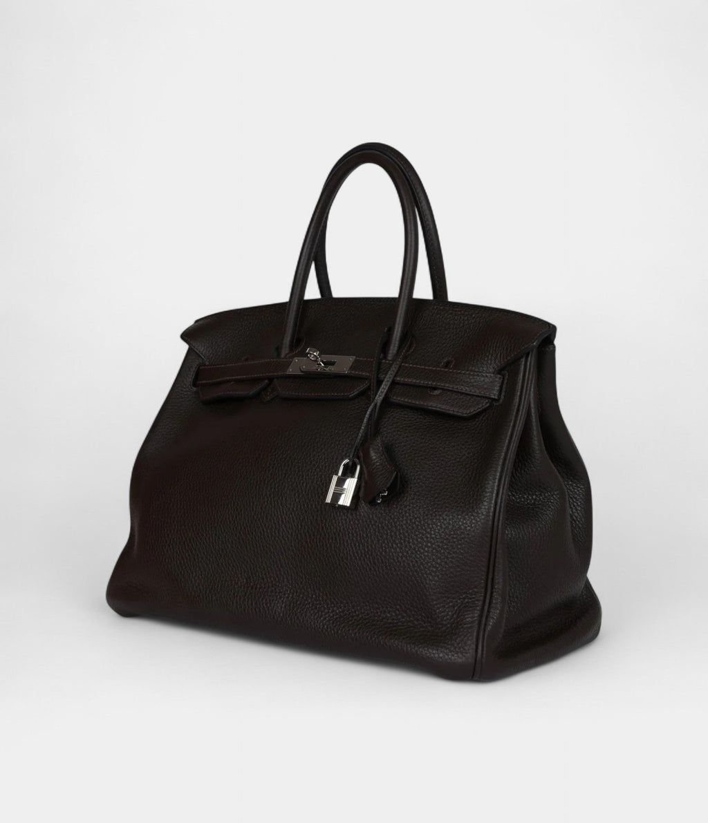 Hermès Birkin 35 Cafe Clemence Palladium Hardware