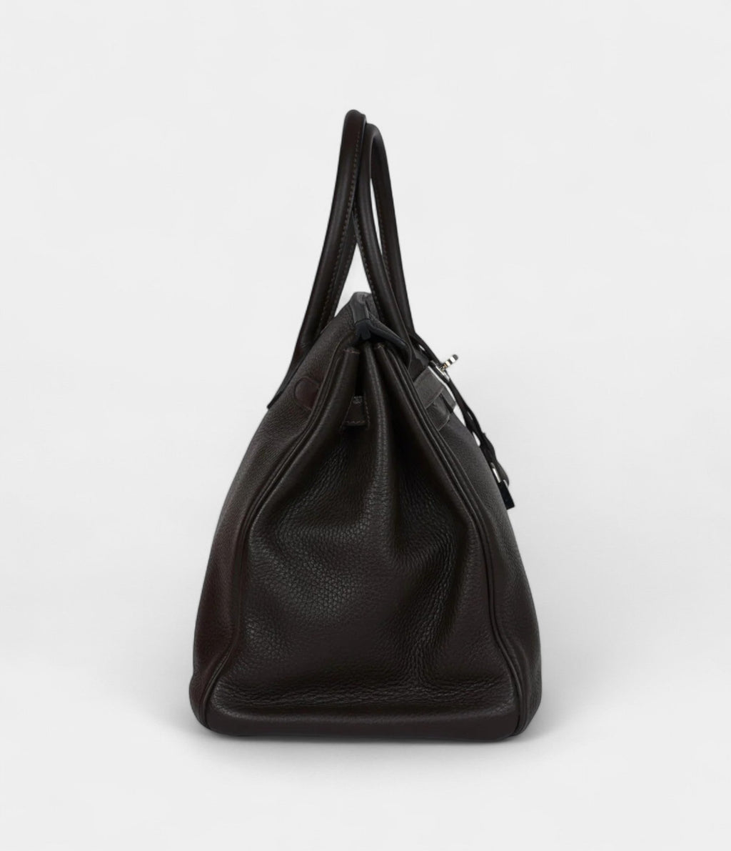 Hermès Birkin 35 Cafe Clemence Palladium Hardware