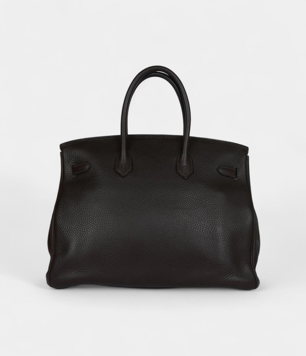 Hermès Birkin 35 Cafe Clemence Palladium Hardware