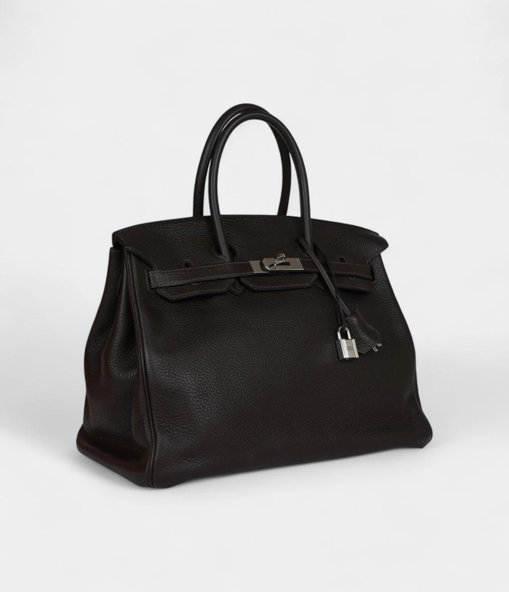 Hermès Birkin 35 Cafe Clemence Palladium Hardware
