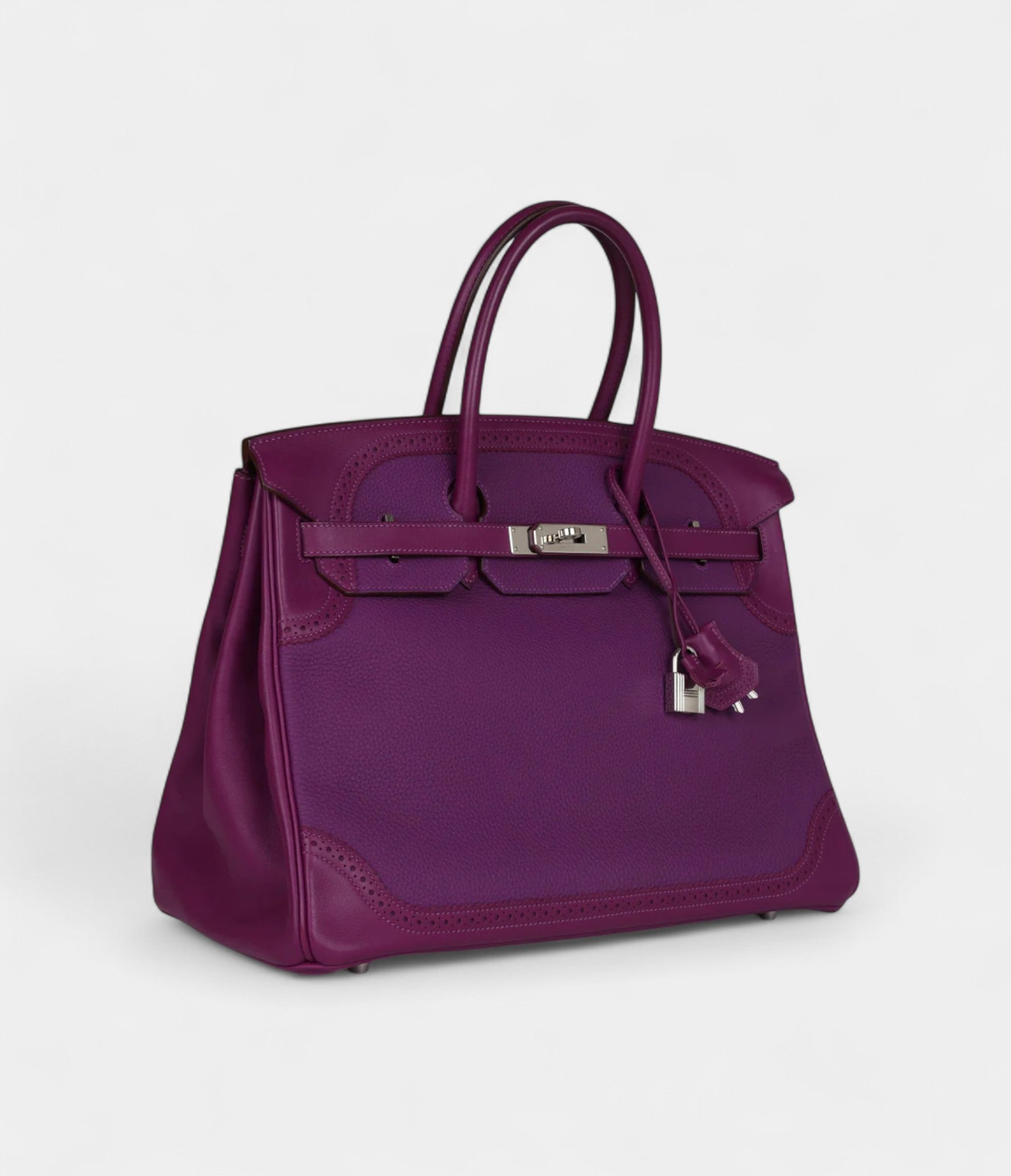 Hermès Birkin 35 Ghillies Anemone Togo and Swift Palladium Hardware