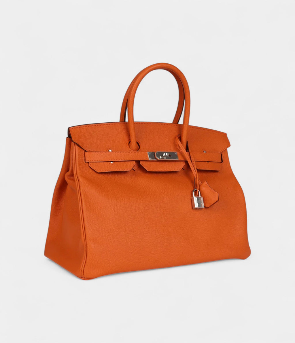 Hermès Birkin 35 Orange Epsom Palladium Hardware