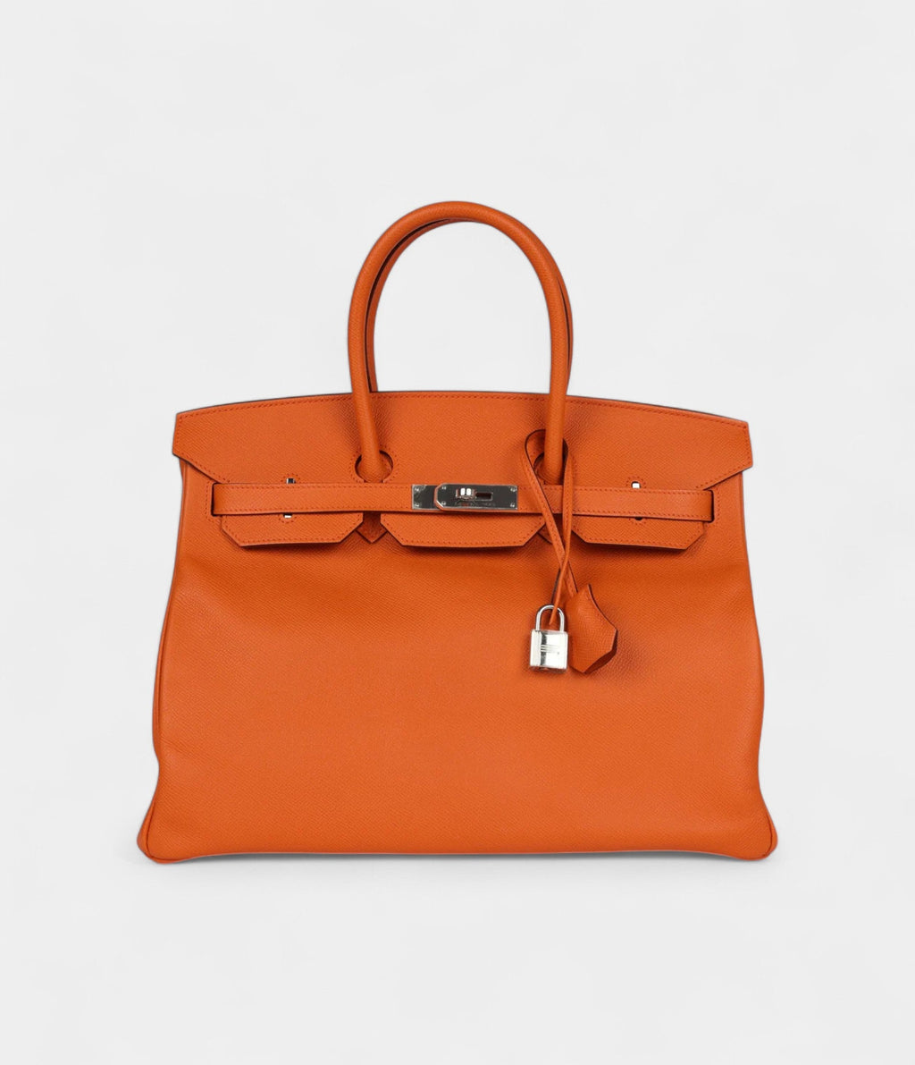 Hermès Birkin 35 Orange Epsom Palladium Hardware