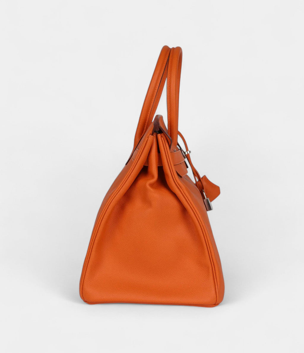 Hermès Birkin 35 Orange Epsom Palladium Hardware