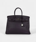 Hermès Birkin 35 Raisin Clemence Palladium Hardware