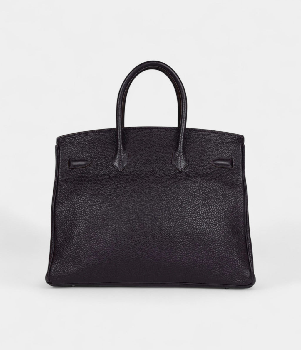Hermès Birkin 35 Raisin Clemence Palladium Hardware