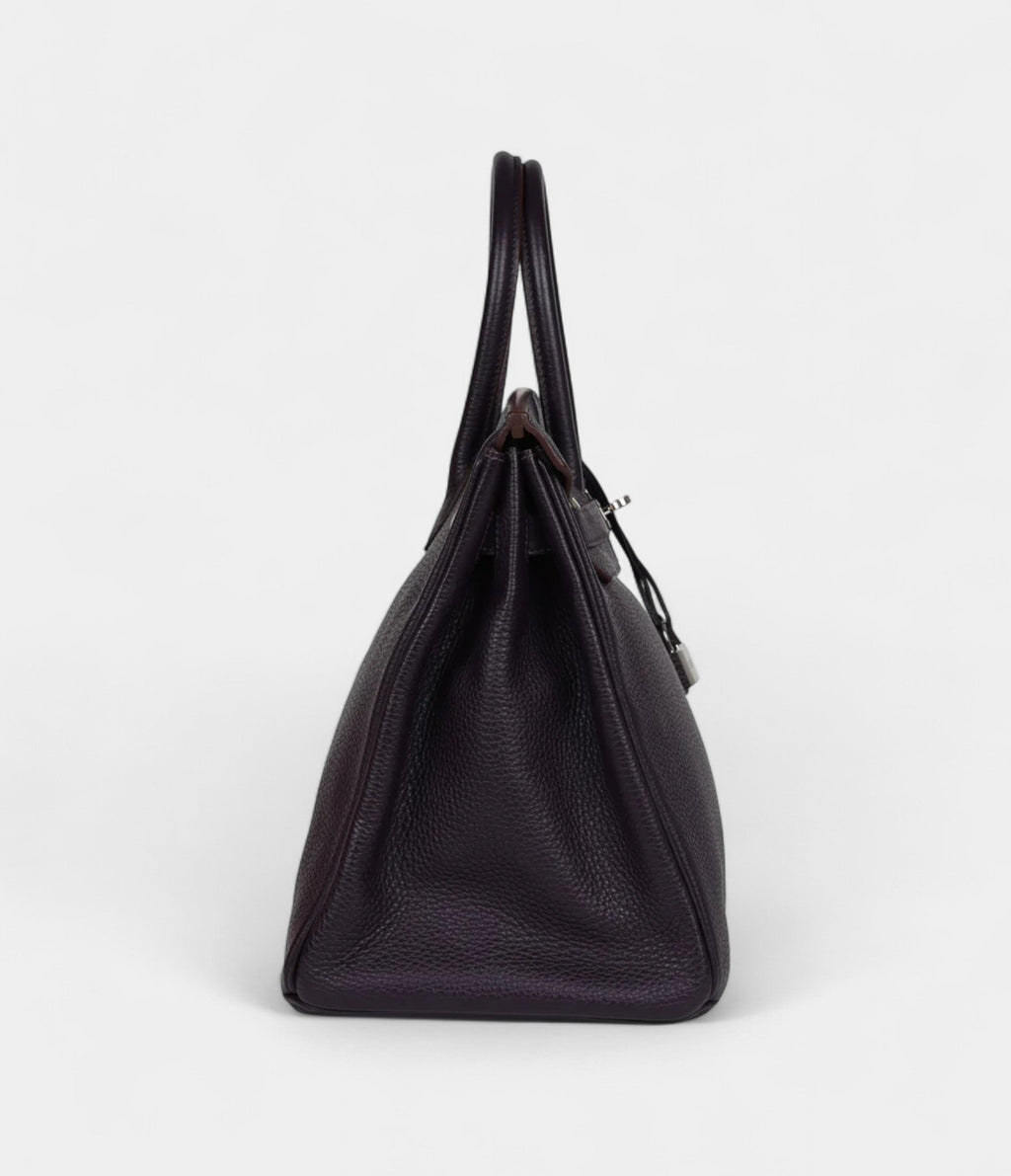 Hermès Birkin 35 Raisin Clemence Palladium Hardware