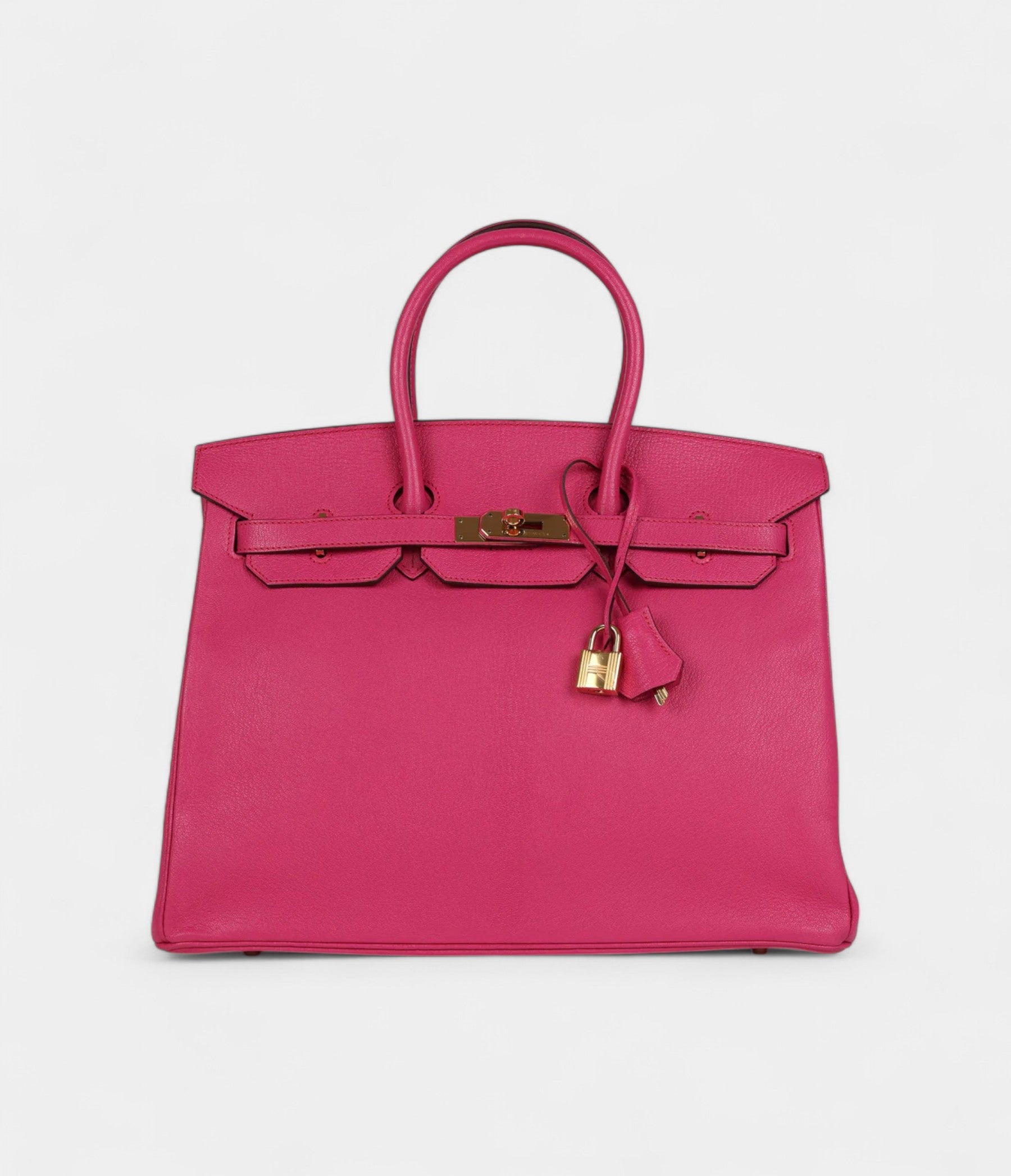 Hermès Birkin 35 Rose Shocking Chevre Mysore Gold Hardware