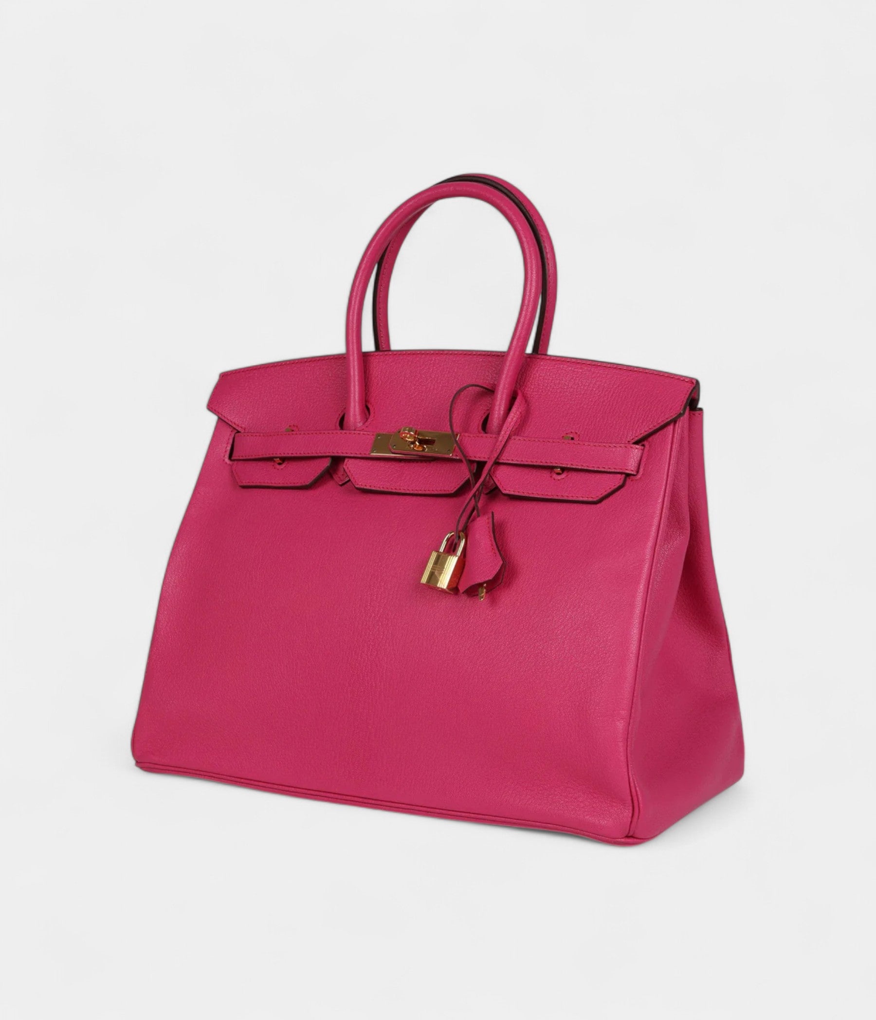 Hermès Birkin 35 Rose Shocking Chevre Mysore Gold Hardware