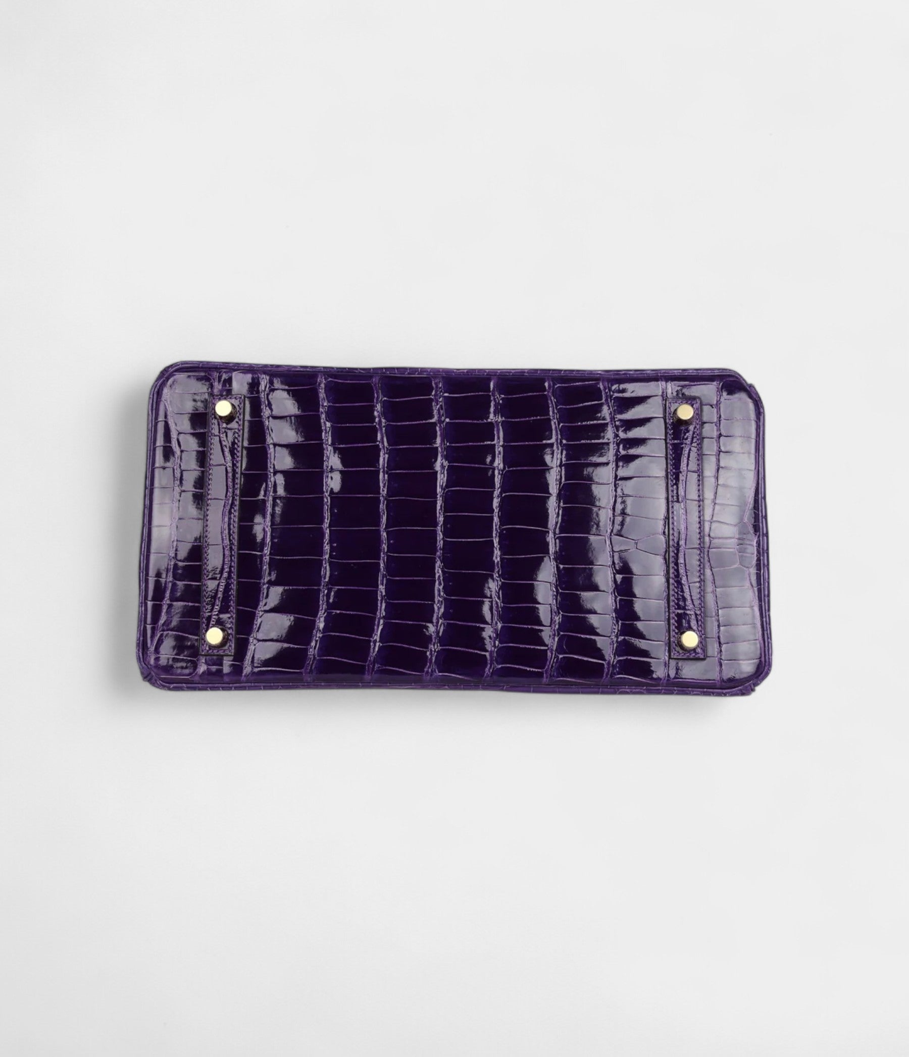 Hermès Birkin 35 Ultraviolet Shiny Porosus Crocodile Gold Hardware