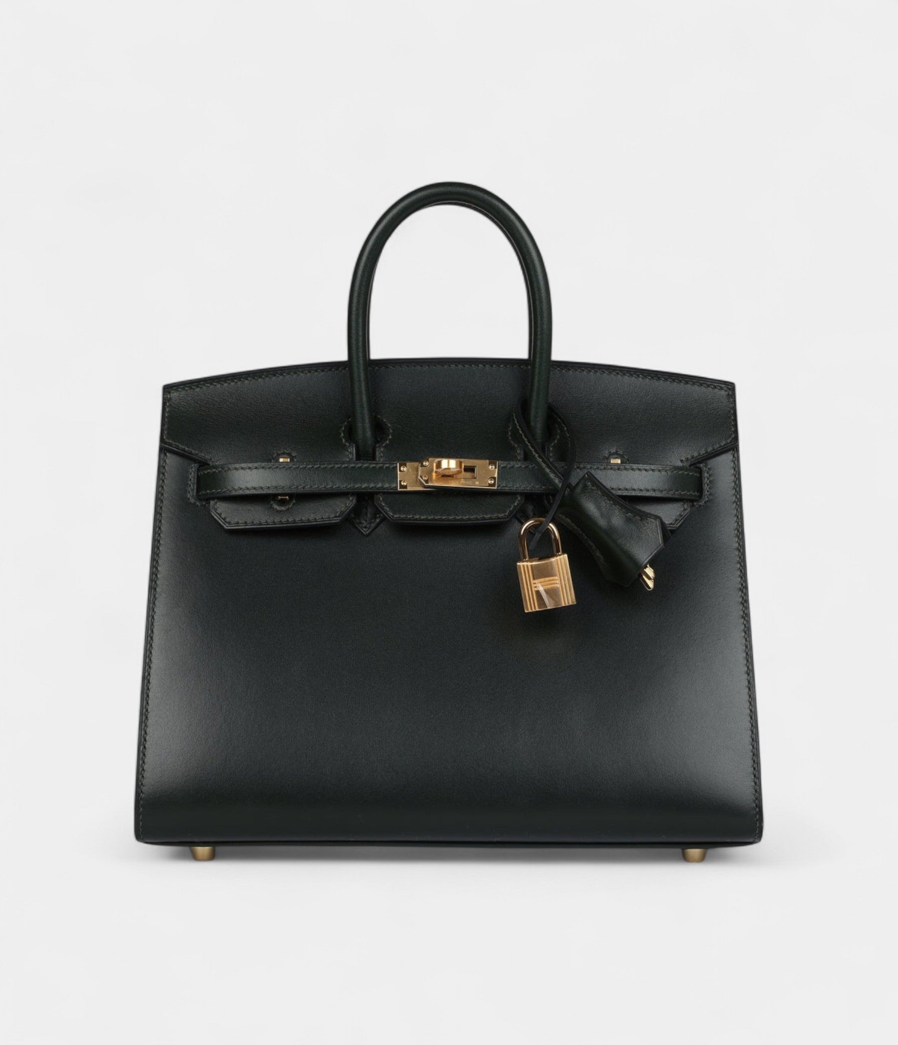 Hermès Birkin Sellier 25 Vert Fonce Box Gold Hardware