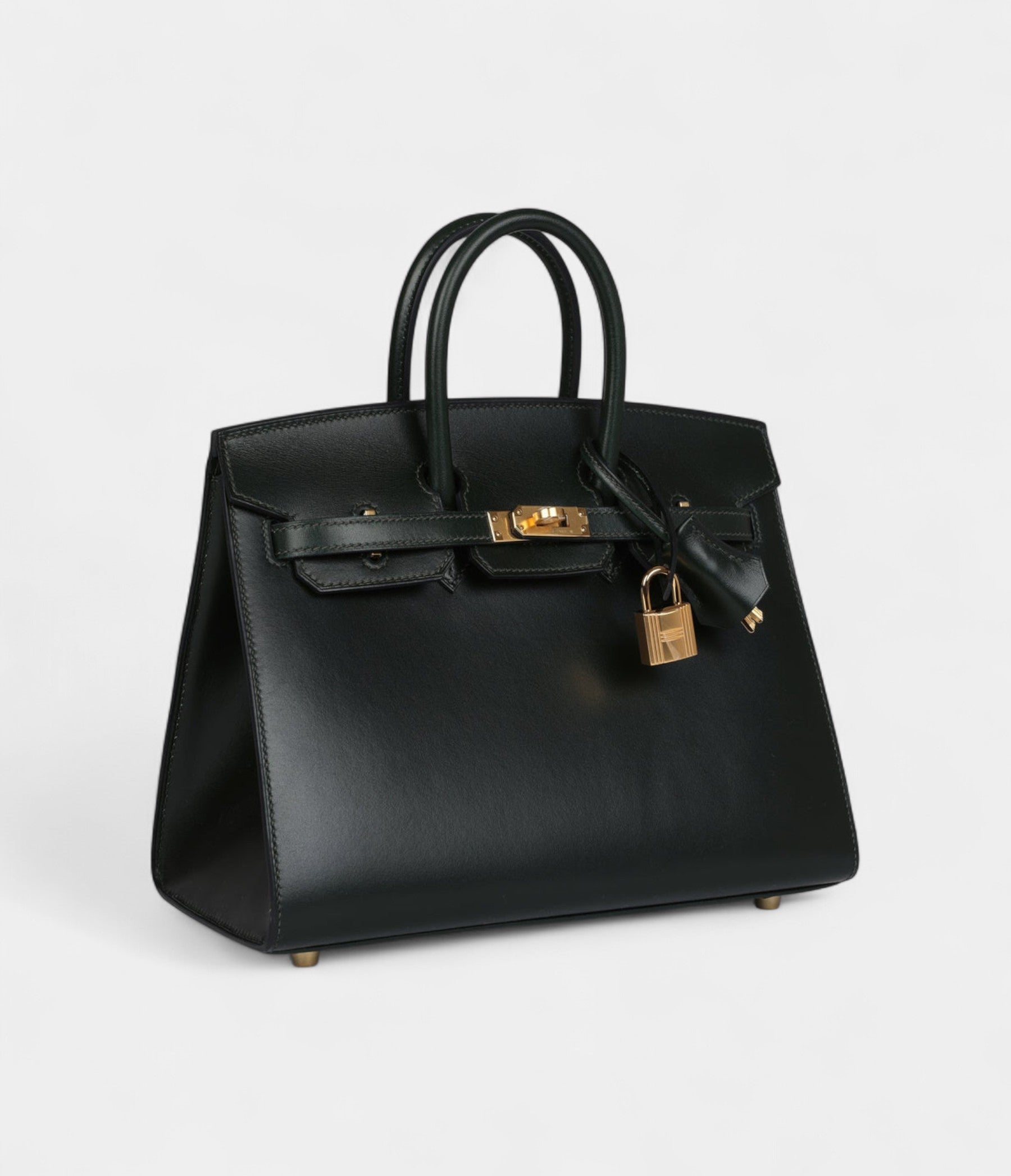 Hermès Birkin Sellier 25 Vert Fonce Box Gold Hardware