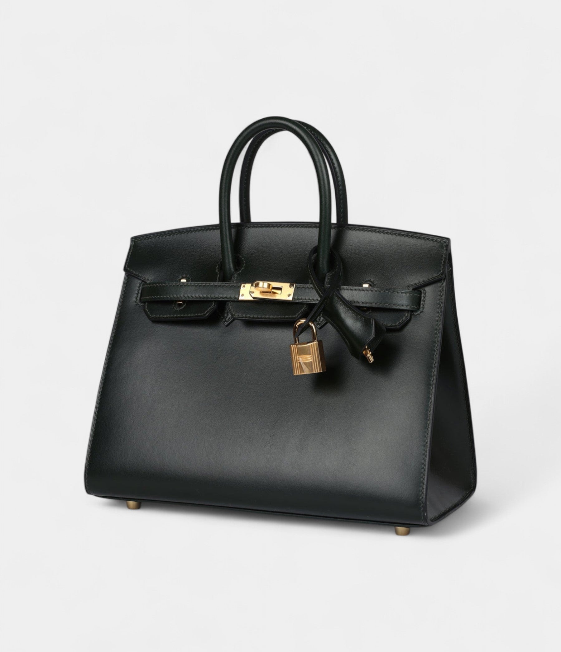 Hermès Birkin Sellier 25 Vert Fonce Box Gold Hardware