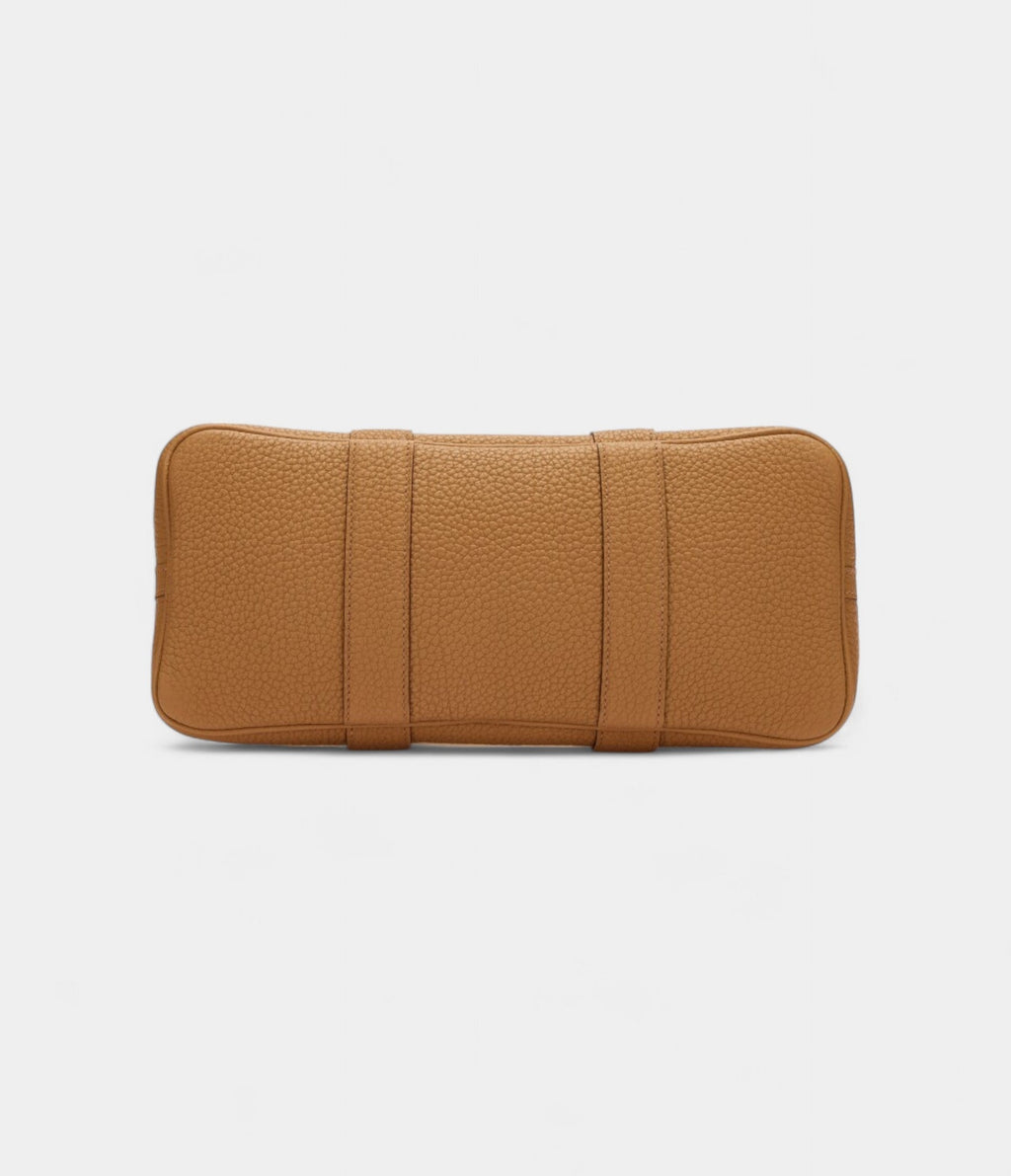 Hermès Biscuit Negonda and Écru Twill H Canvas Verso Garden Party 30 TPM Palladium Hardware