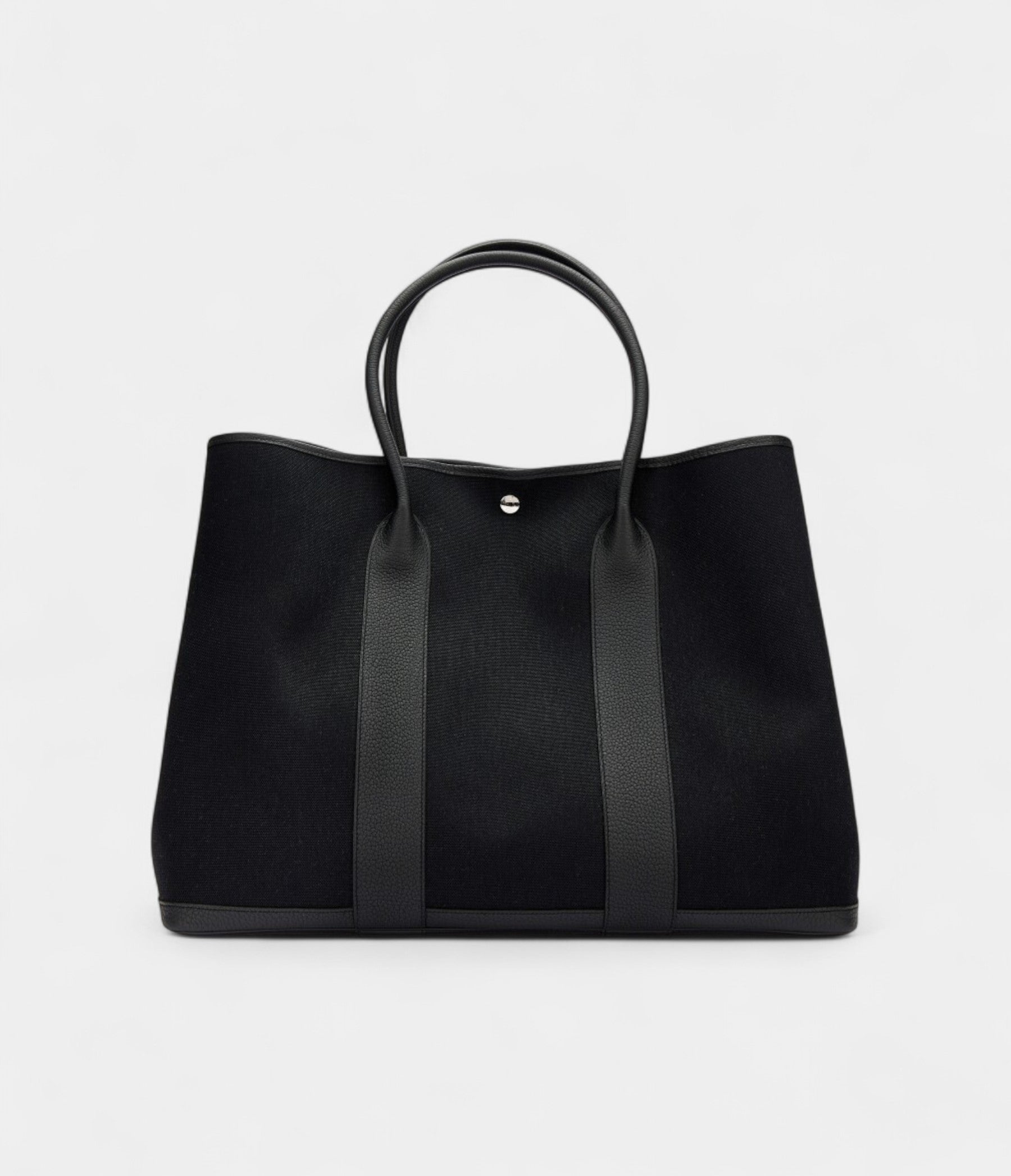 Hermès Black Negonda and Toile Garden Party 49 Voyage Palladium Hardware