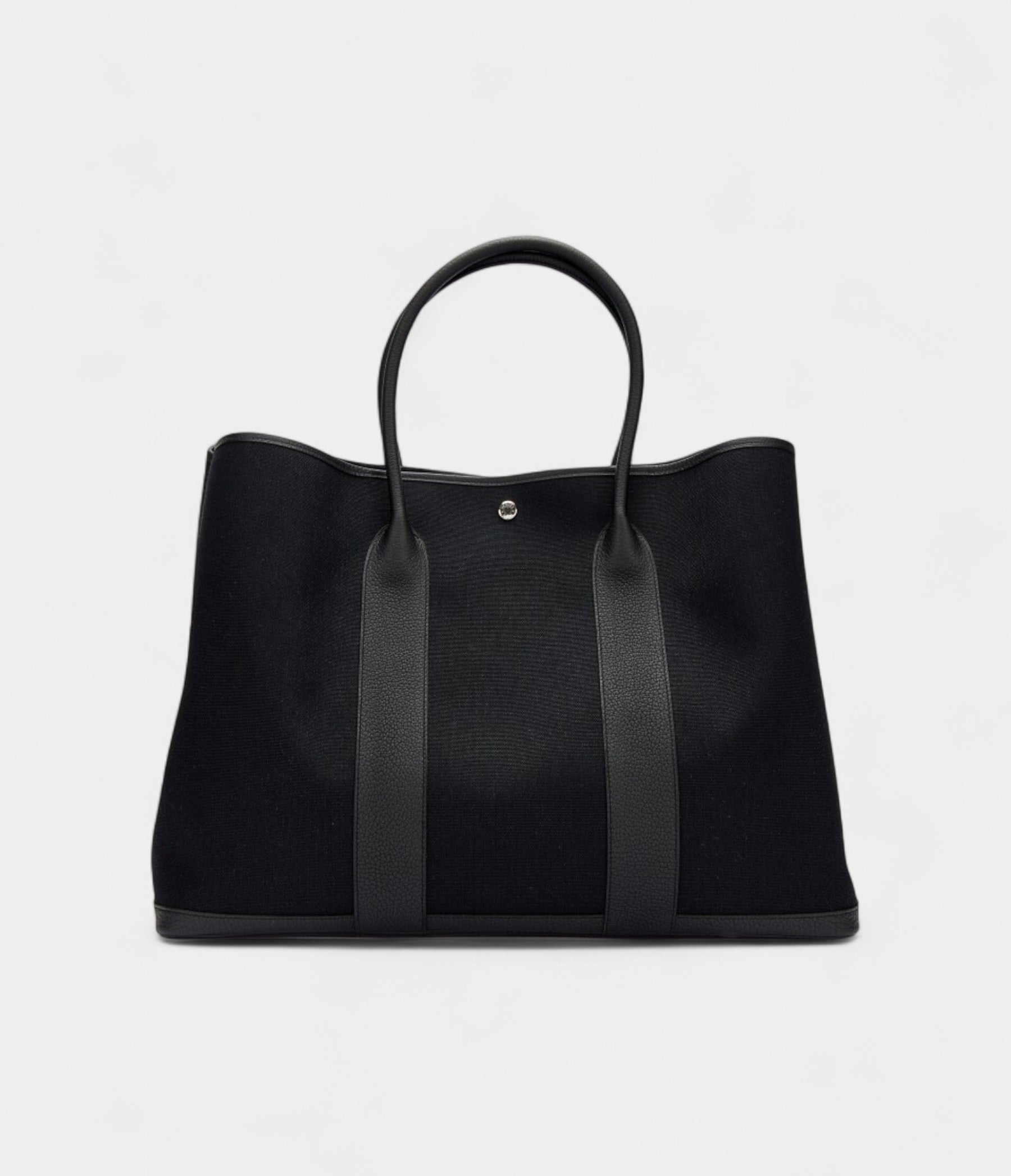 Hermès Black Negonda and Toile Garden Party 49 Voyage Palladium Hardware
