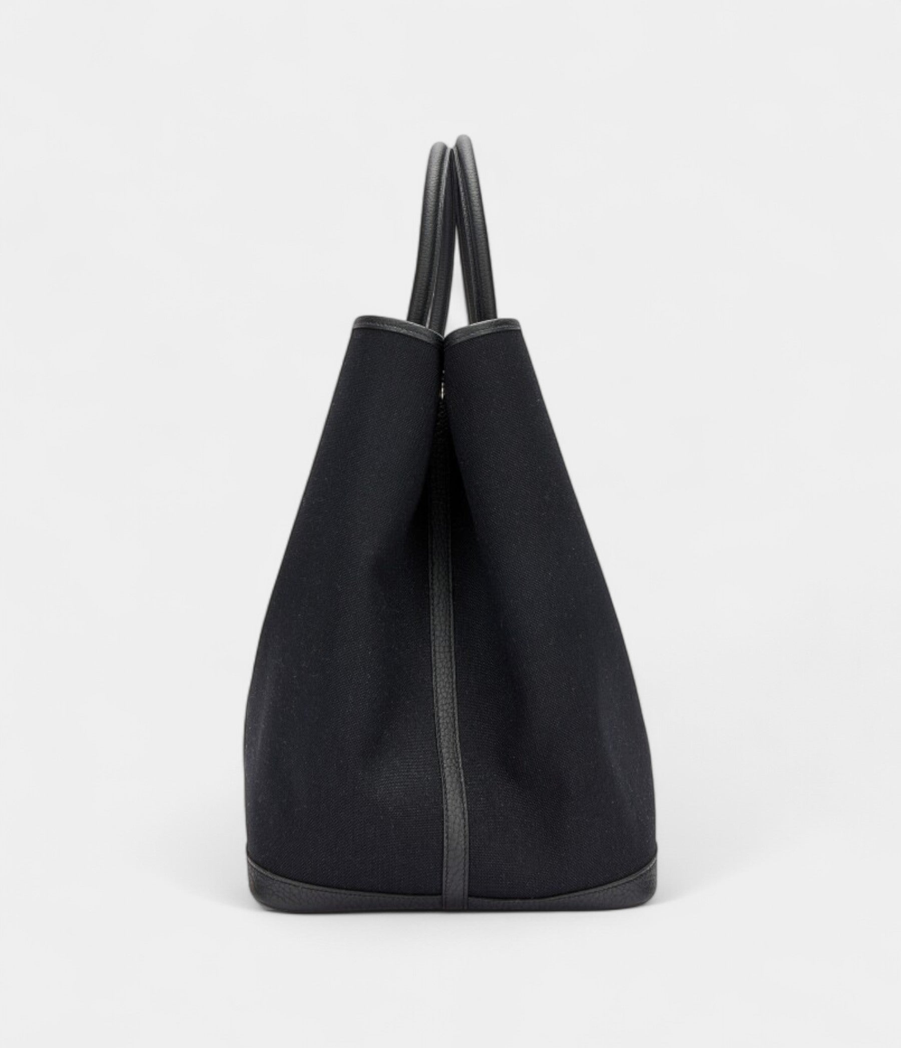 Hermès Black Negonda and Toile Garden Party 49 Voyage Palladium Hardware