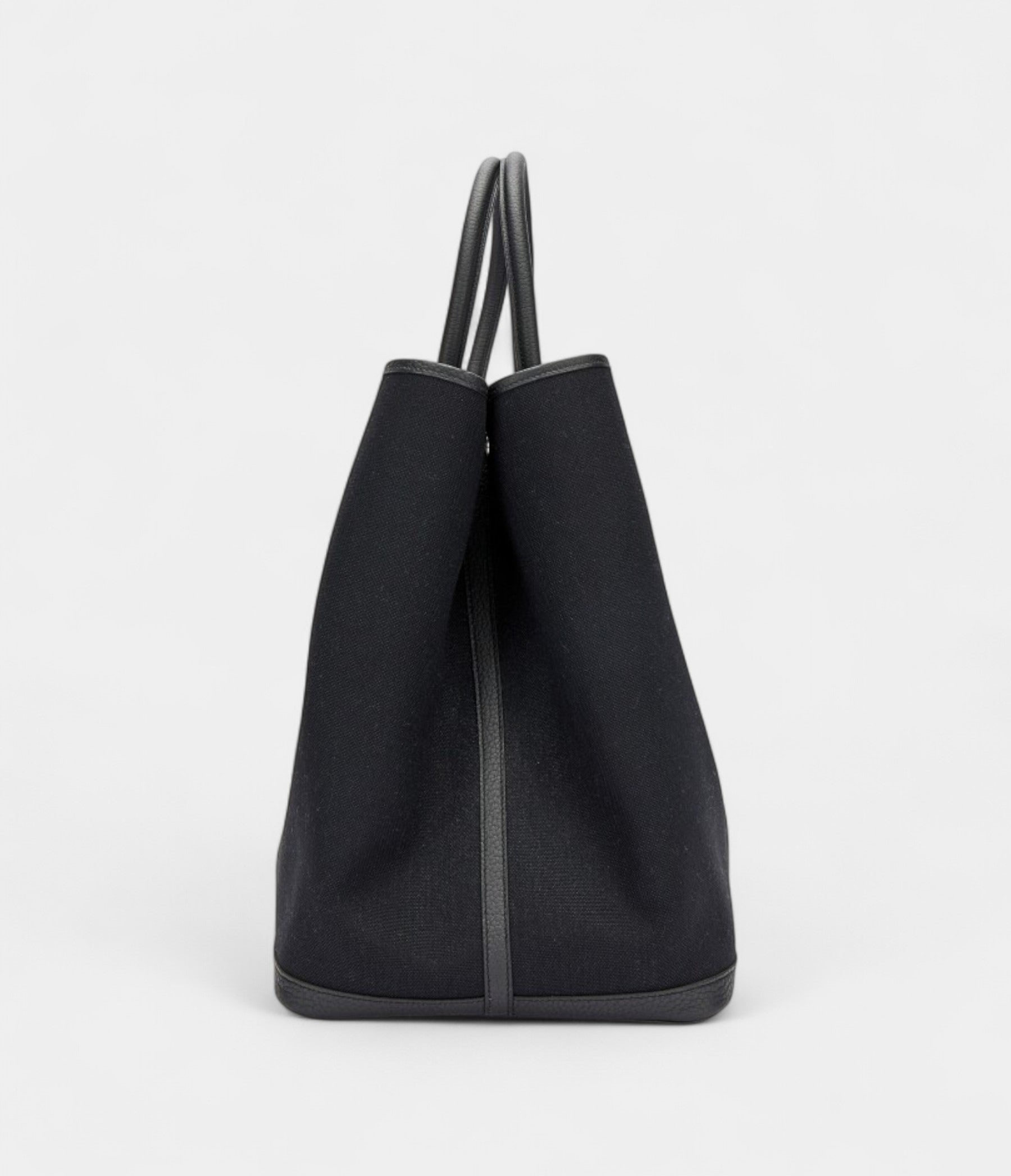 Hermès Black Negonda and Toile Garden Party 49 Voyage Palladium Hardware